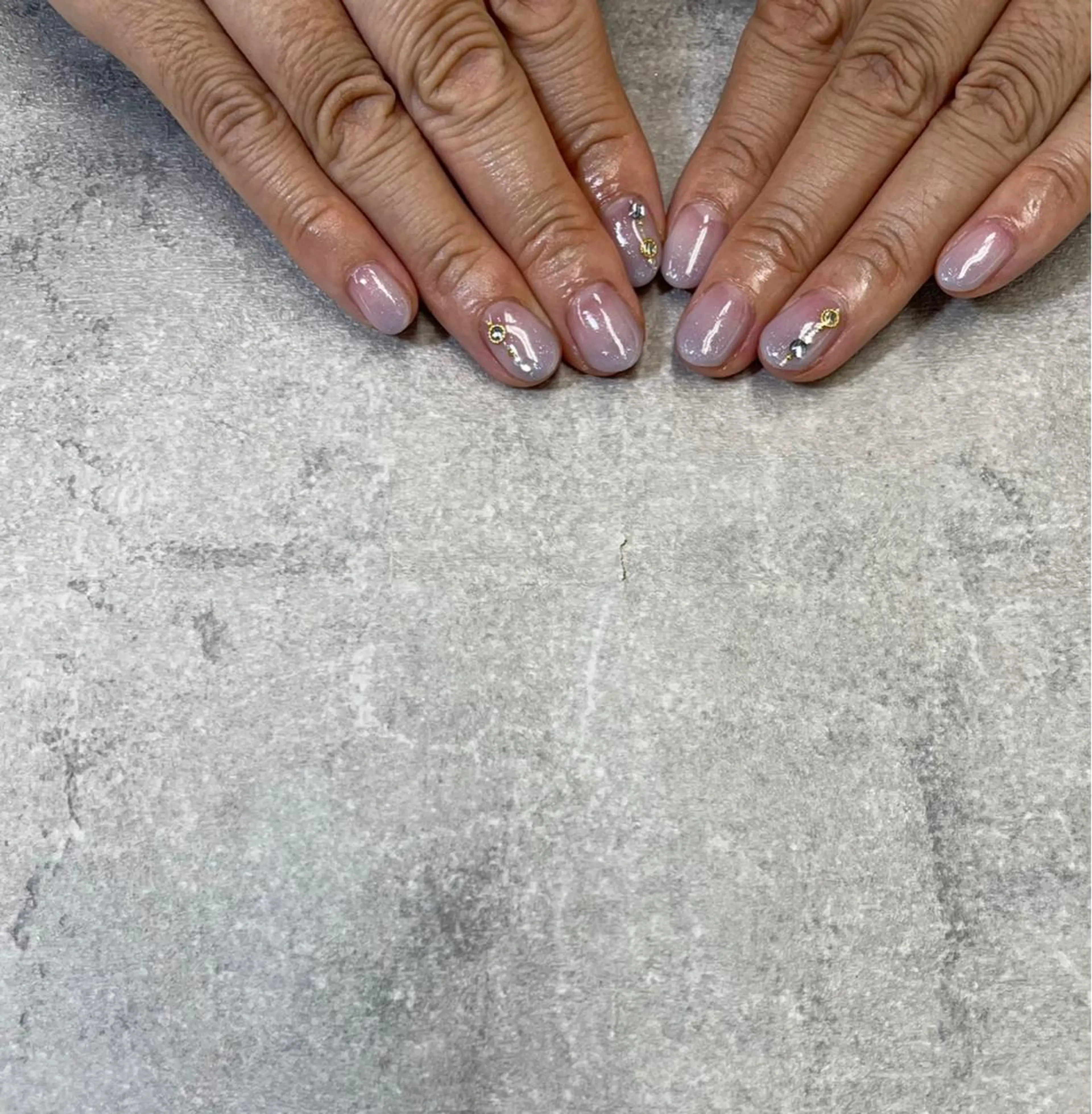 ネイル ブルー グラデーション ハンドネイル FASTNAIL PLUS 新宿店のネイルデザイン