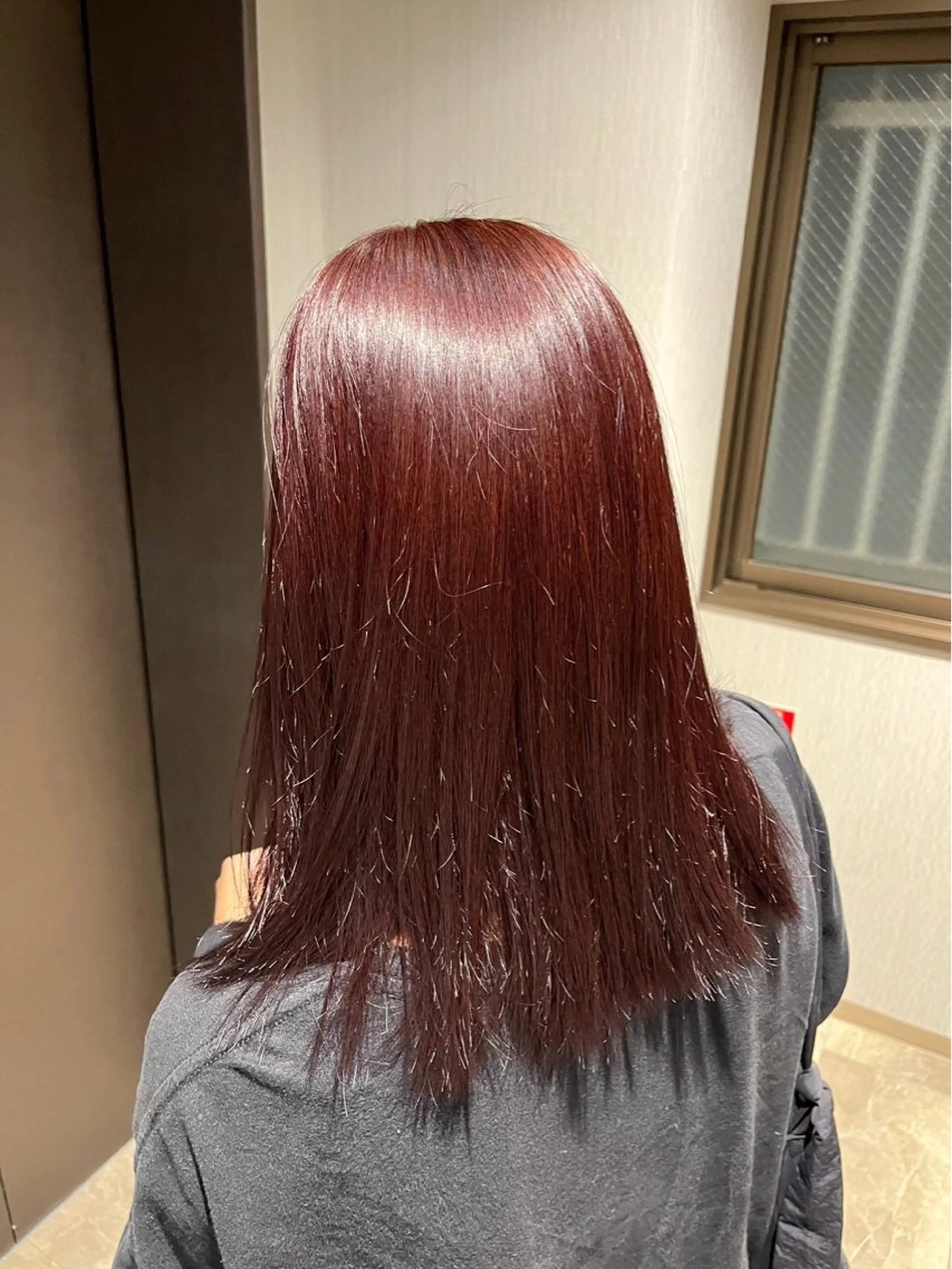 セミロング ヘアカラー トリートメント 松井ゆら/ 酸性ストレート/暖色のヘアスタイル