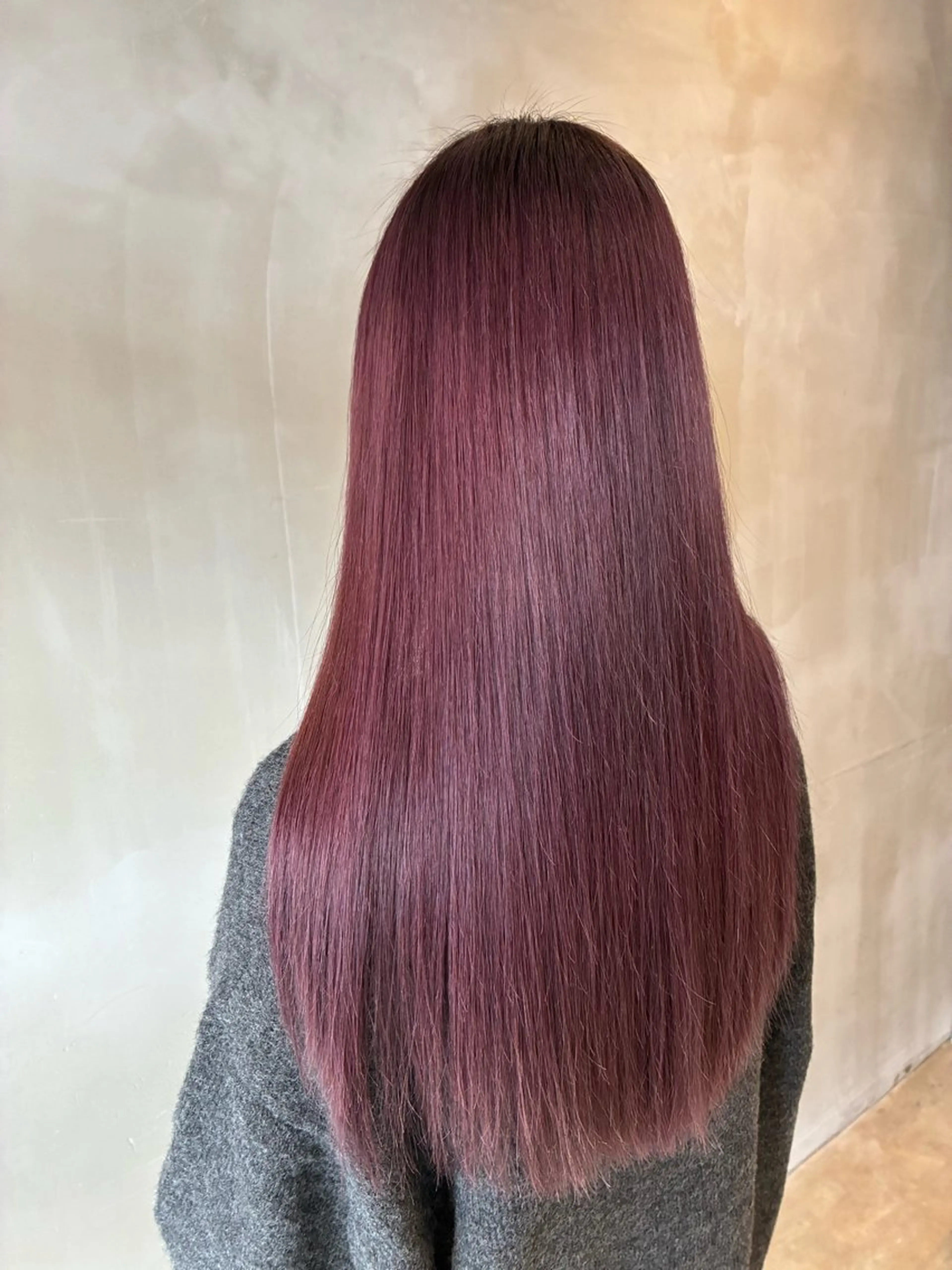 ロング ヘアカラー トリートメント 【髪質改善】 【縮毛矯正】のヘアスタイル
