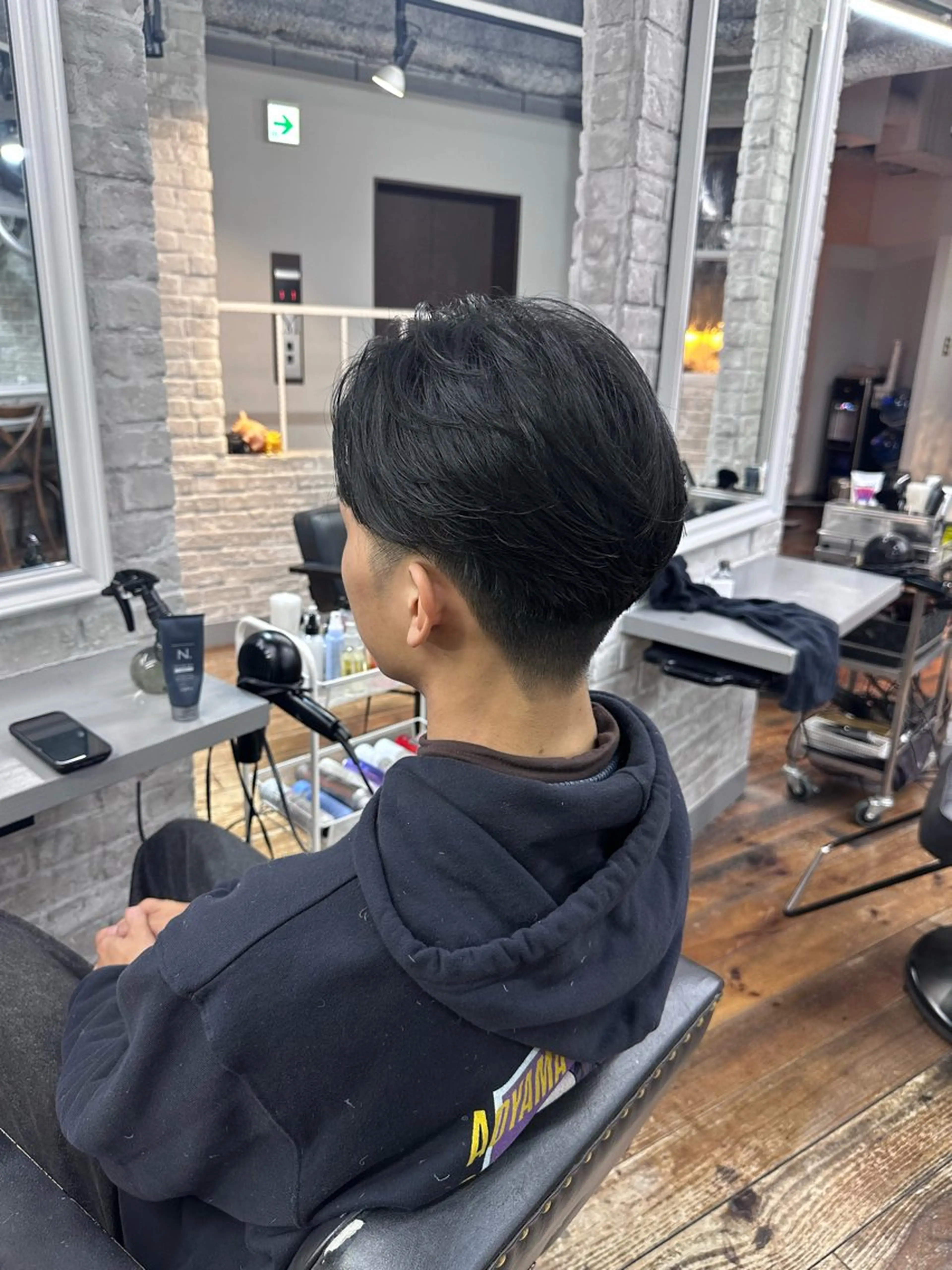 ショート メンズ カット 🩵つなぎショート✨ パーマスタイル みくのヘアスタイル