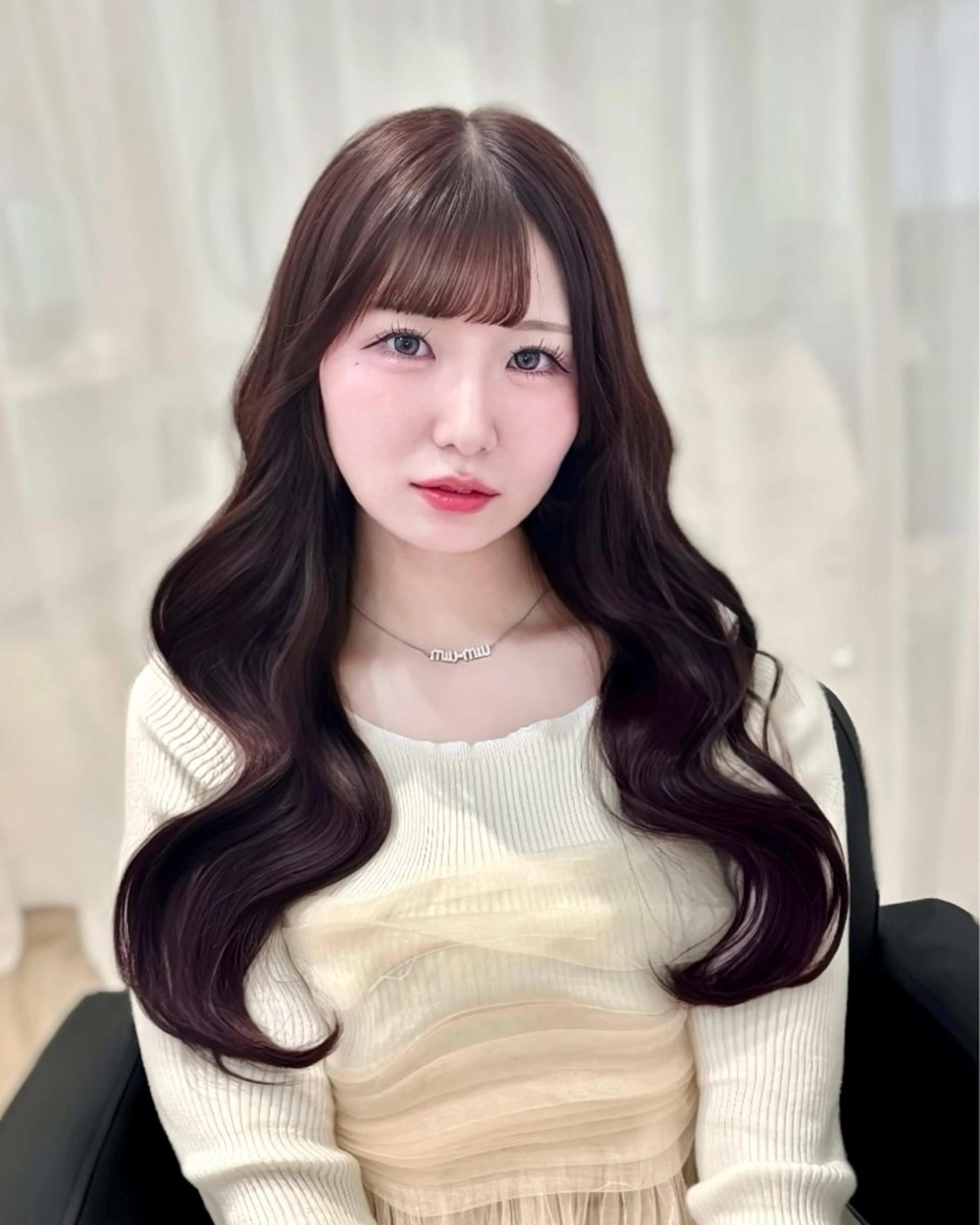 ロング カラー ブリーチ ブラウンカラー ブリーチなしカラー ピンクカラー ピンクブラウン カット ヘアカラー トリートメント 𝒎𝒐𝒆🩰 名駅/ヘアメ/暖色♡のヘアスタイル