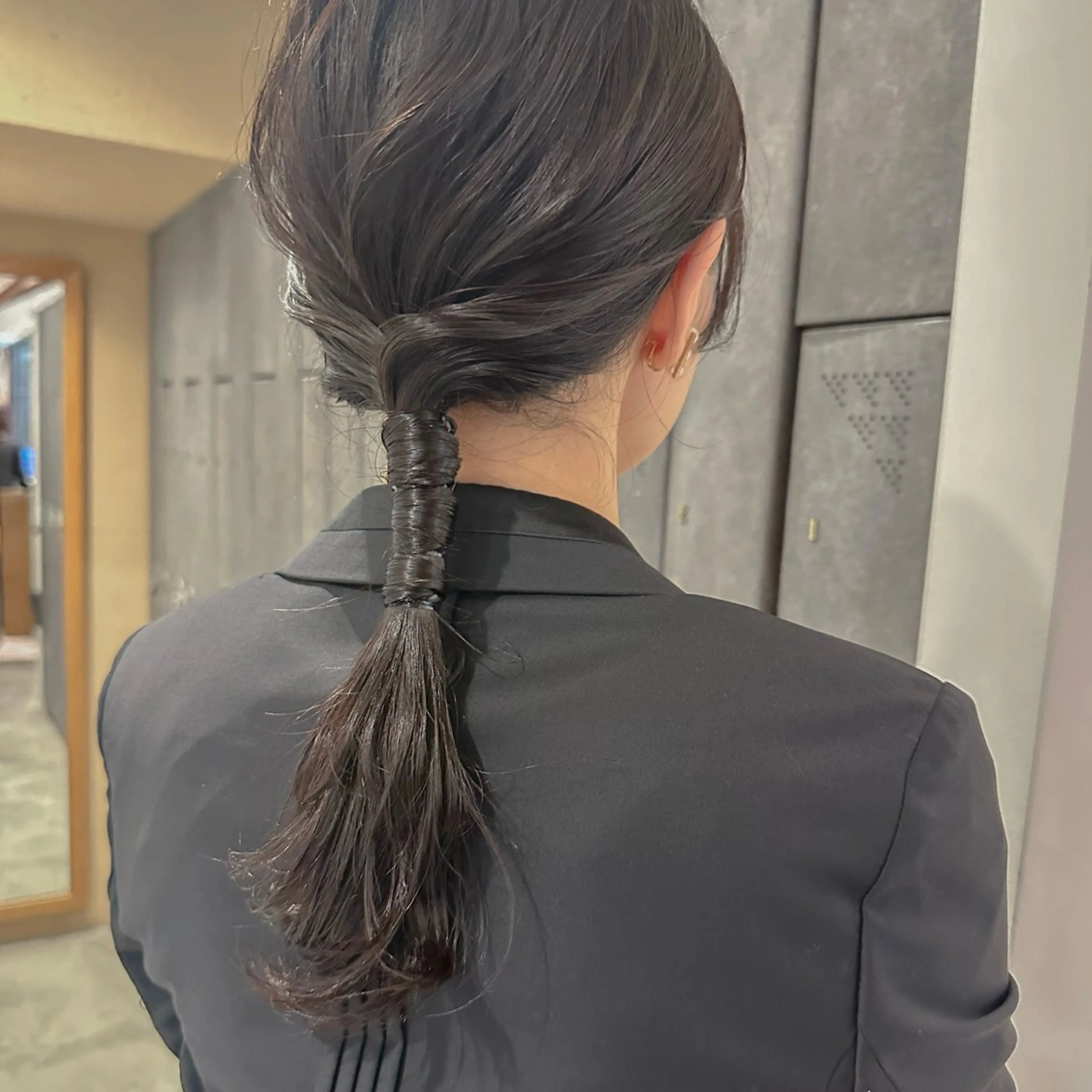 セミロング ヘアセット 平野恵/透明感カラー ブリーチ/ボブのヘアスタイル