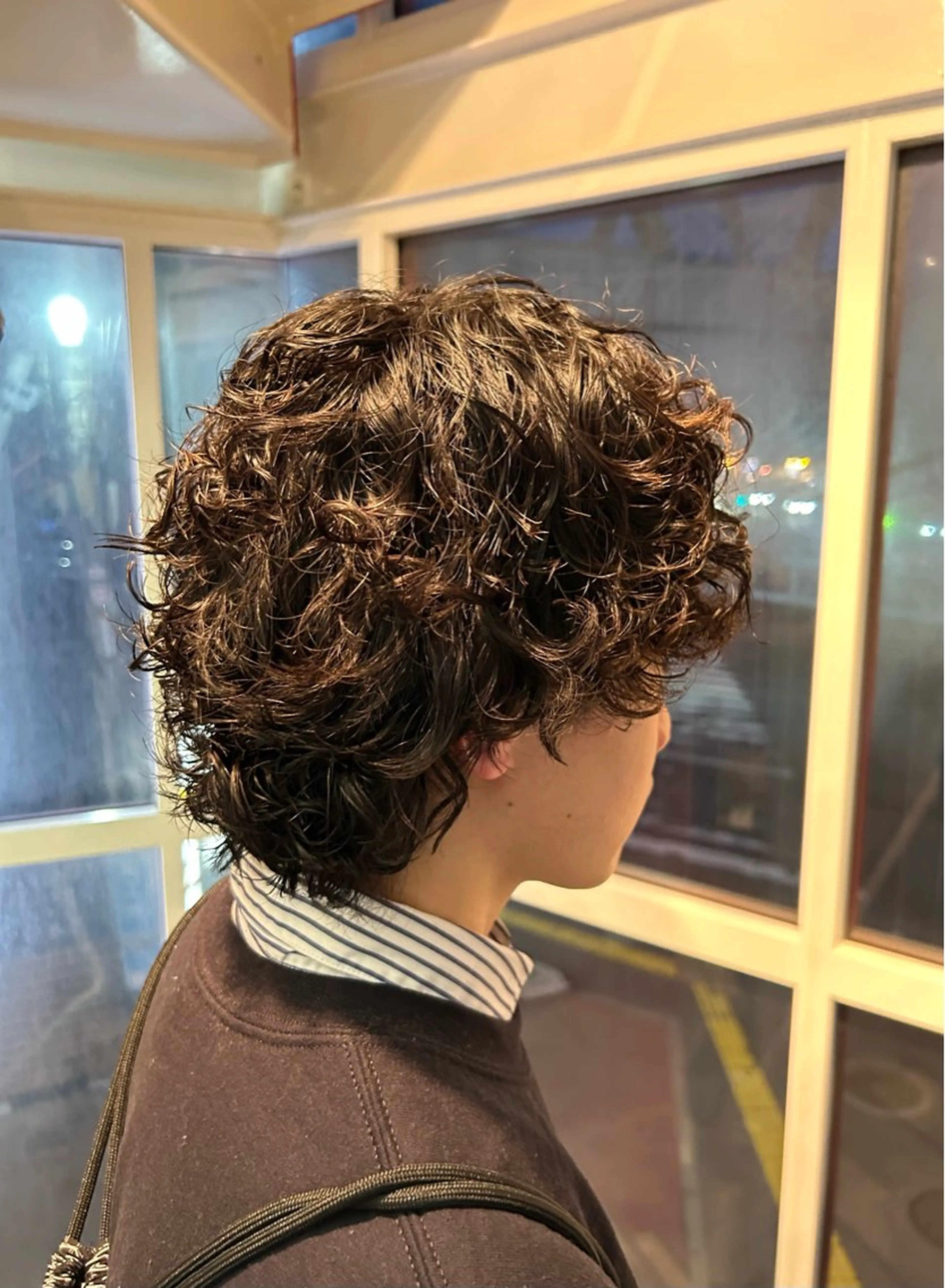 パーマ メンズ 波巻きパーマ カット ヘアカラー パーマ メンズパーマ/メンズ カット/たばたよしきのヘアスタイル