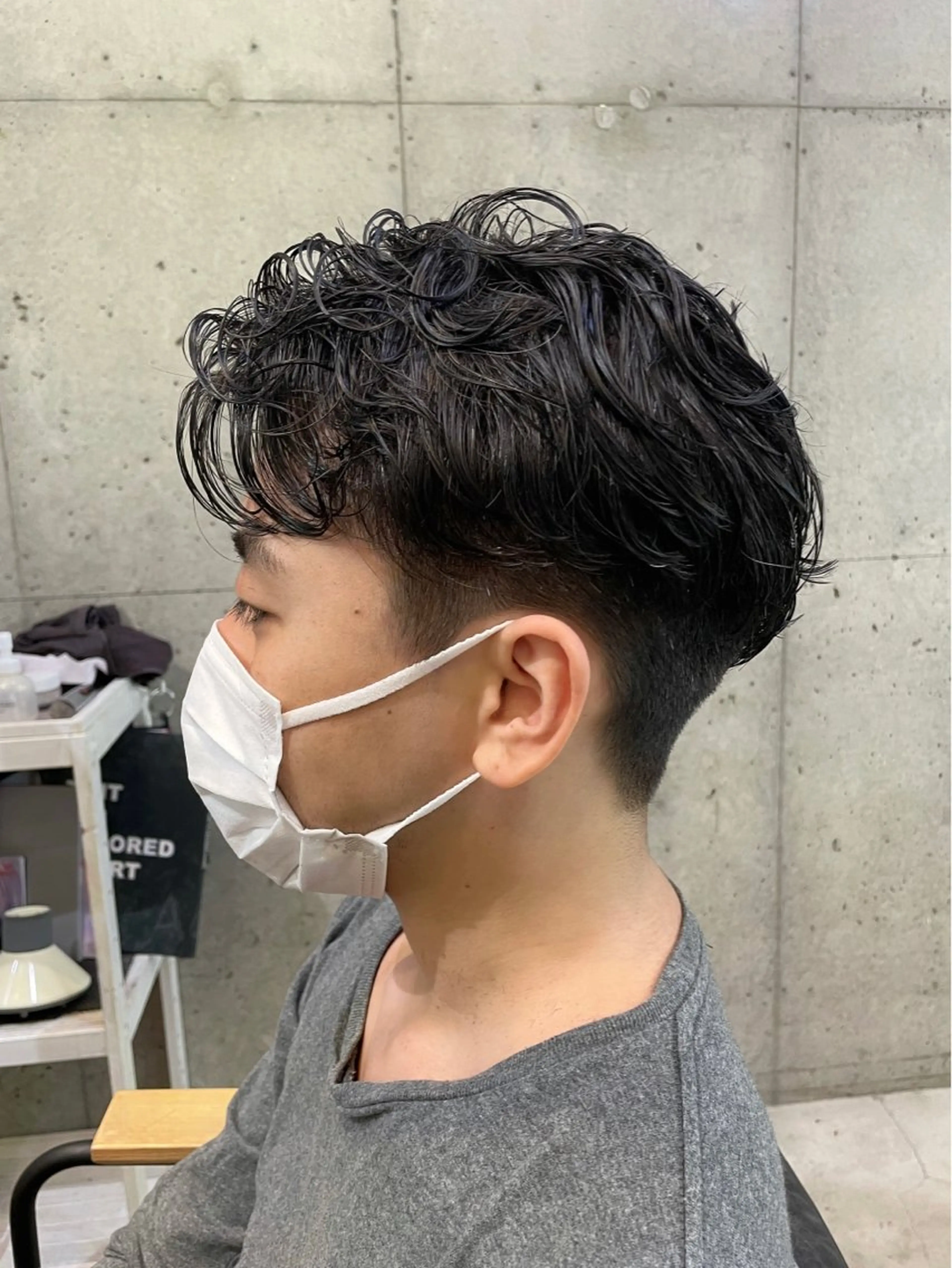 ショート パーマ メンズ 西大島美容師 渡部仁太のヘアスタイル