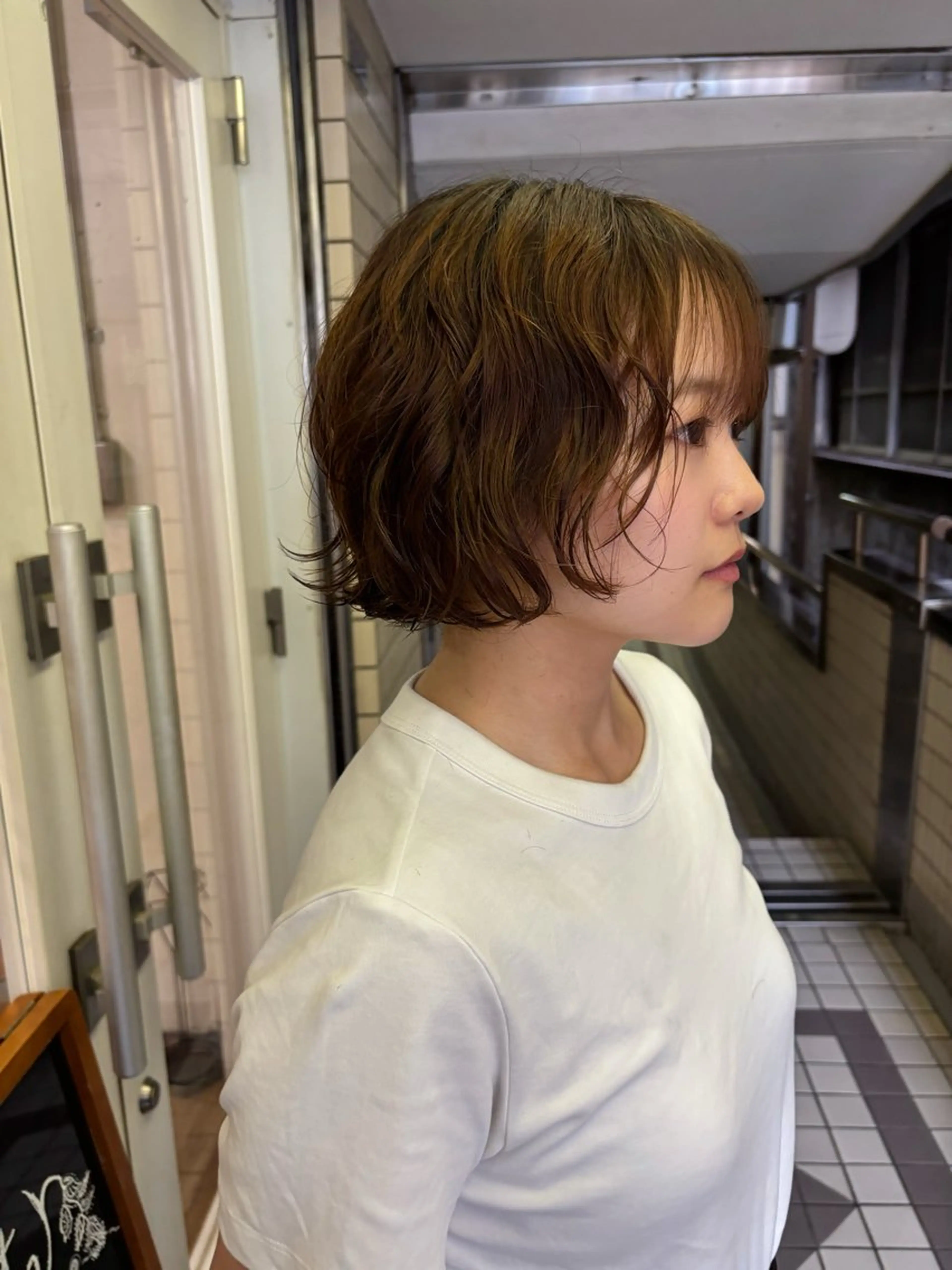 ショート パーマ カット パーマ トリートメント kaito パーマ募集！🔵のヘアスタイル