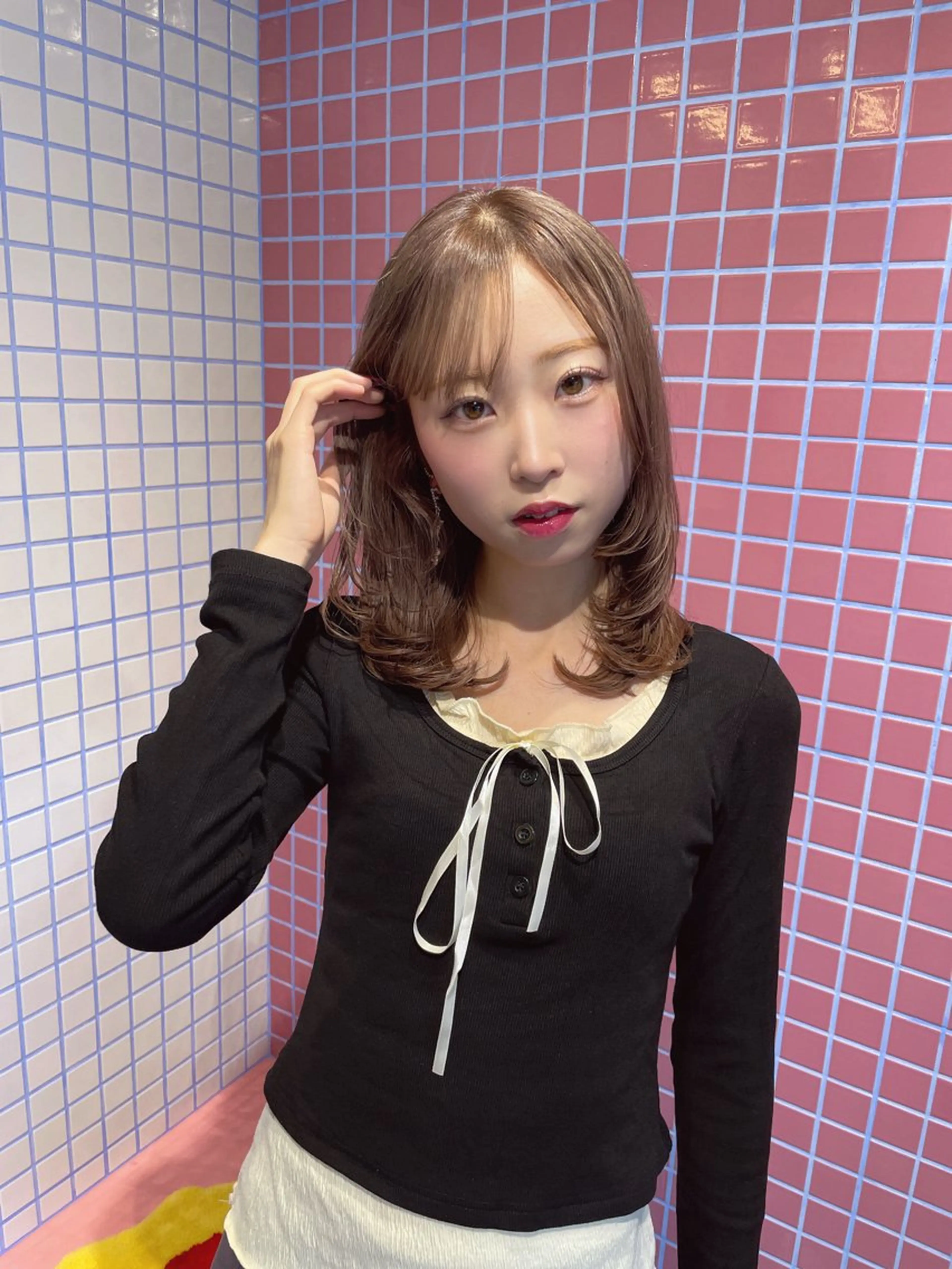 カラー 鎌田 梨瑚のヘアスタイル