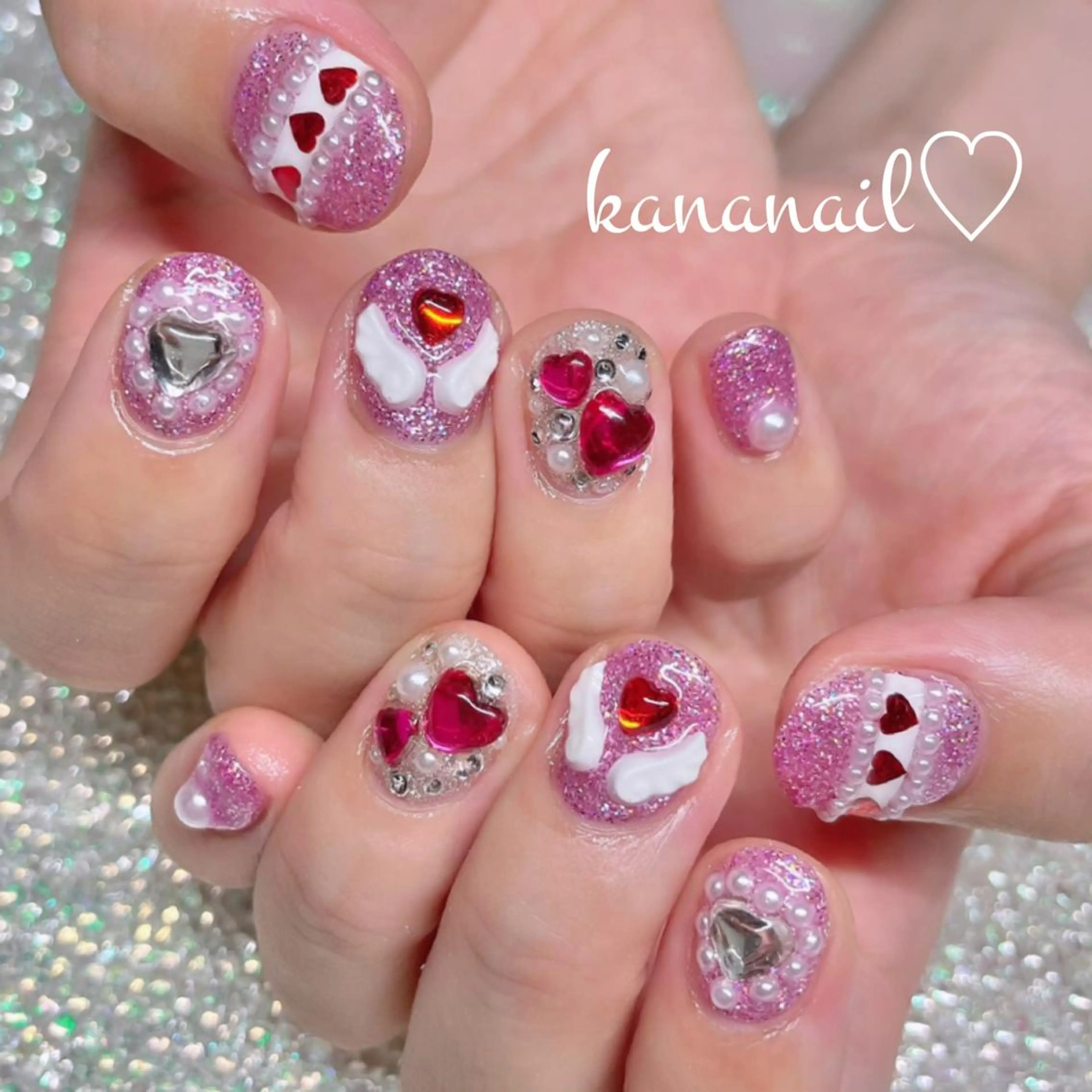 ネイル 成人式 入学式 ジェルネイル 卒業式 ハロウィン kananail ♡のネイルデザイン