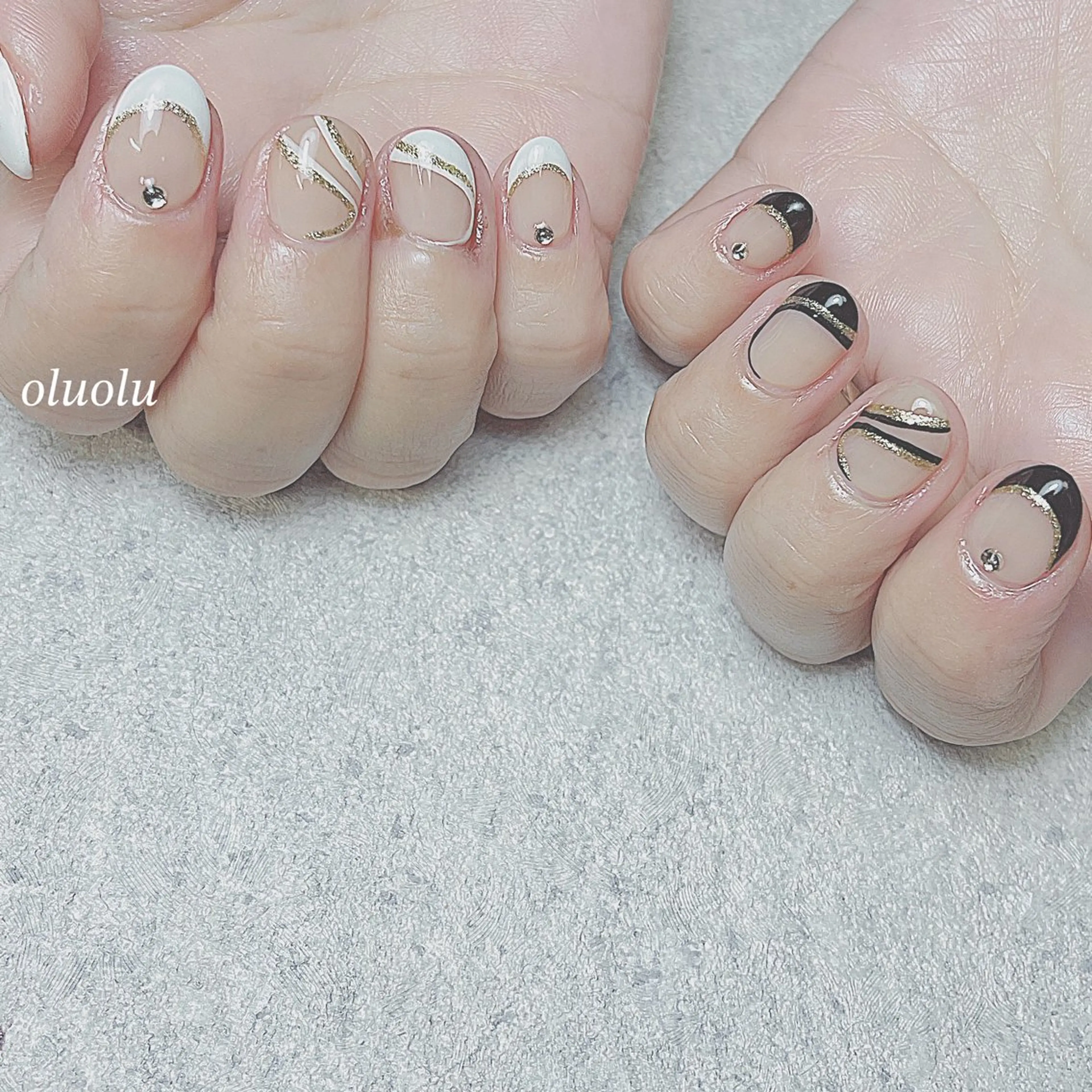 ネイル アートネイル フットネイル フレンチネイル 持ち込み ハンドネイル 大村 紬華のネイルデザイン