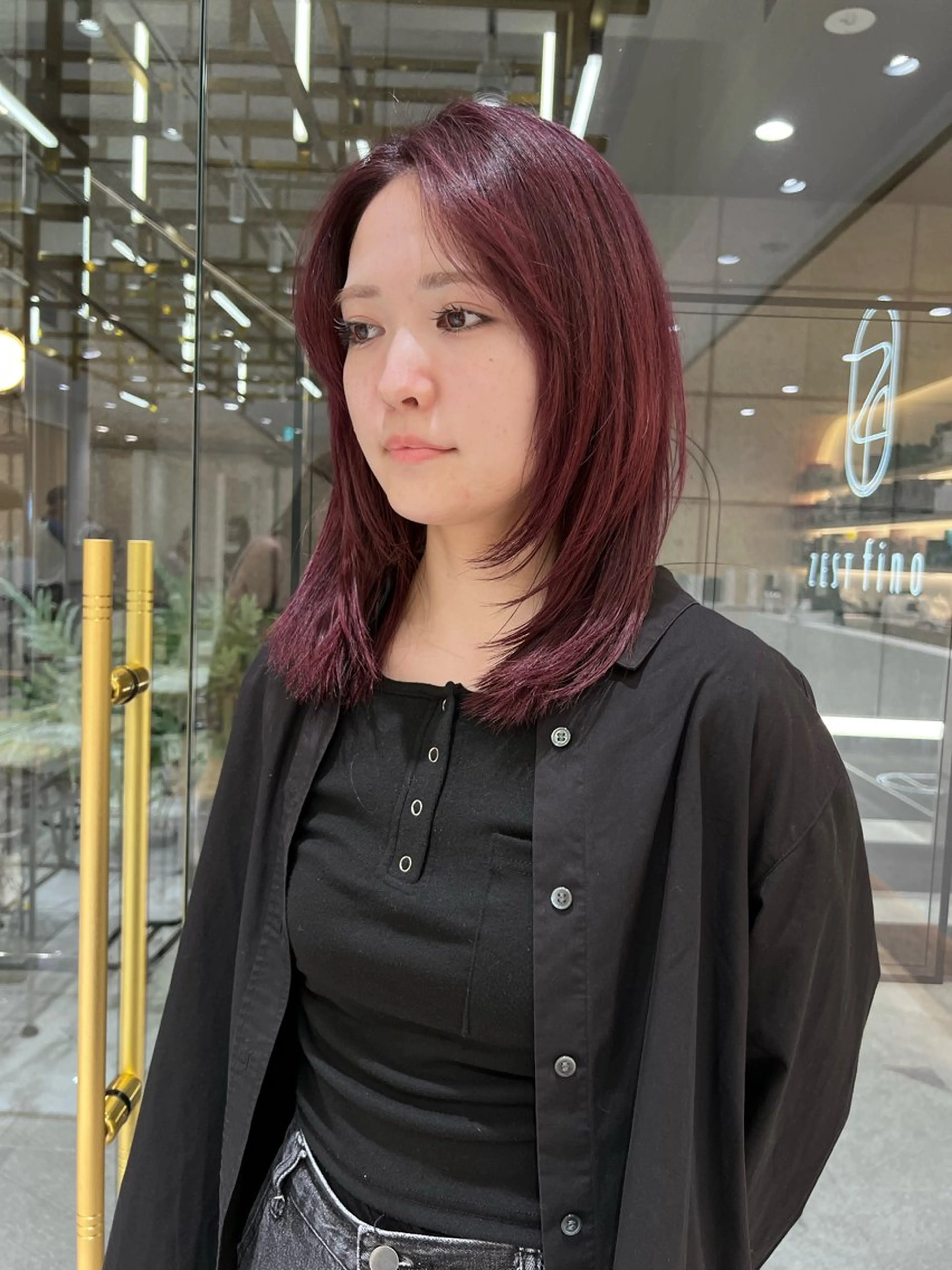 セミロング ヘアカラー 酸性ストレート人気 No,1/カスミ🩰のヘアスタイル