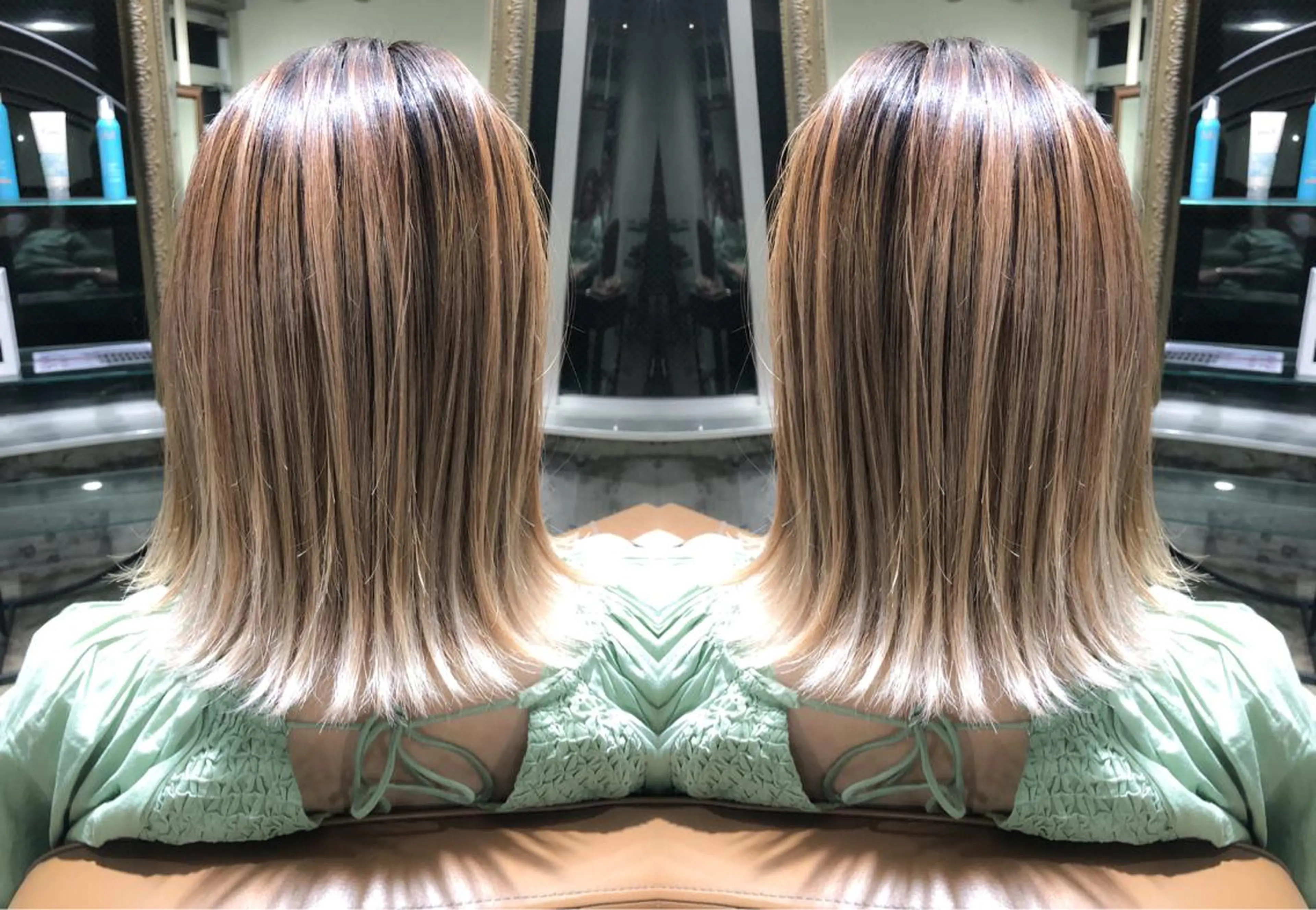 ミディアム カラー 北條 優輝のヘアスタイル