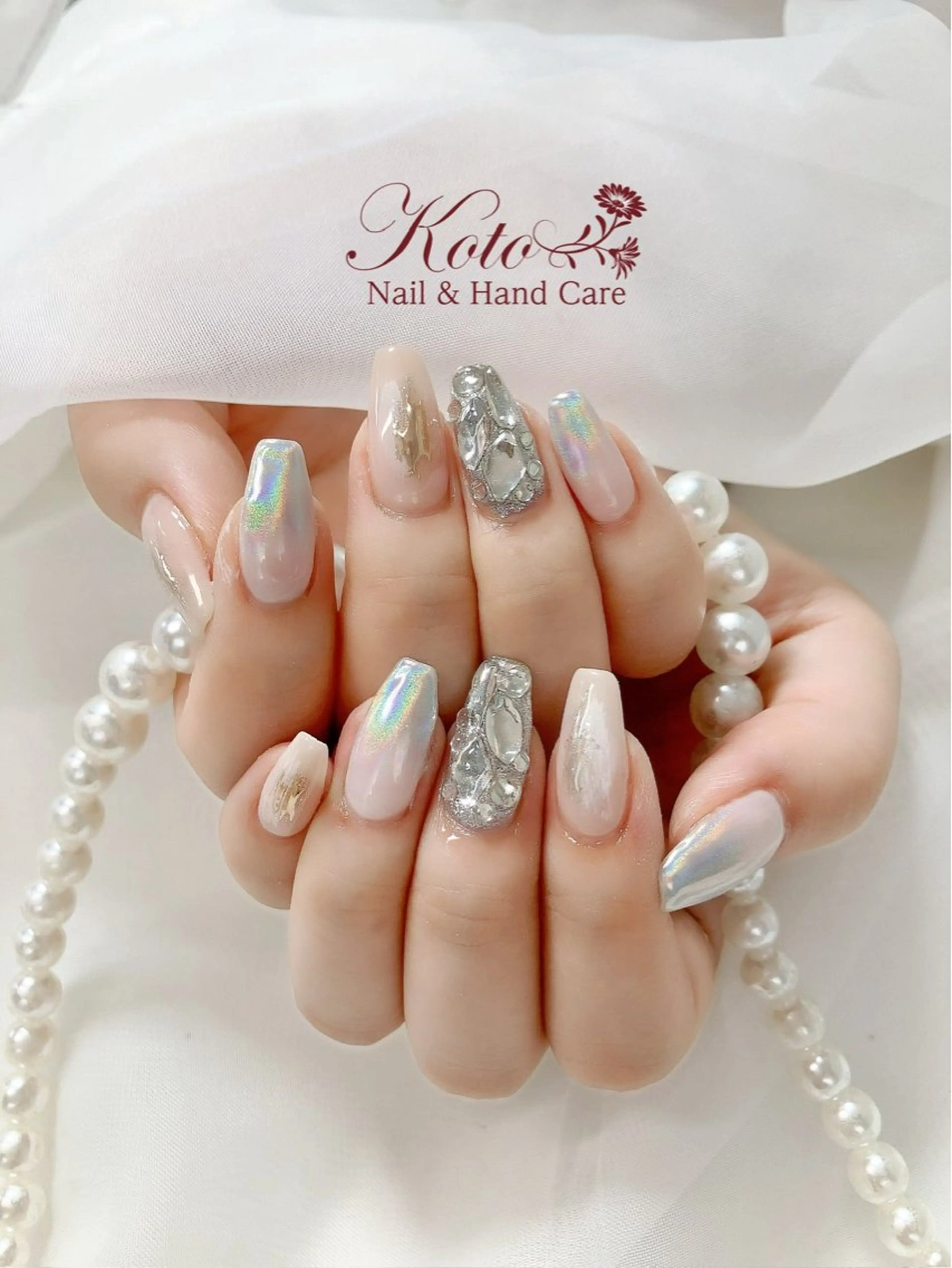 ネイル 長さ出し ジェルネイル 持ち込み ニュアンスネイル 赤色 ハンドネイル Nail Salon KOTOのネイルデザイン