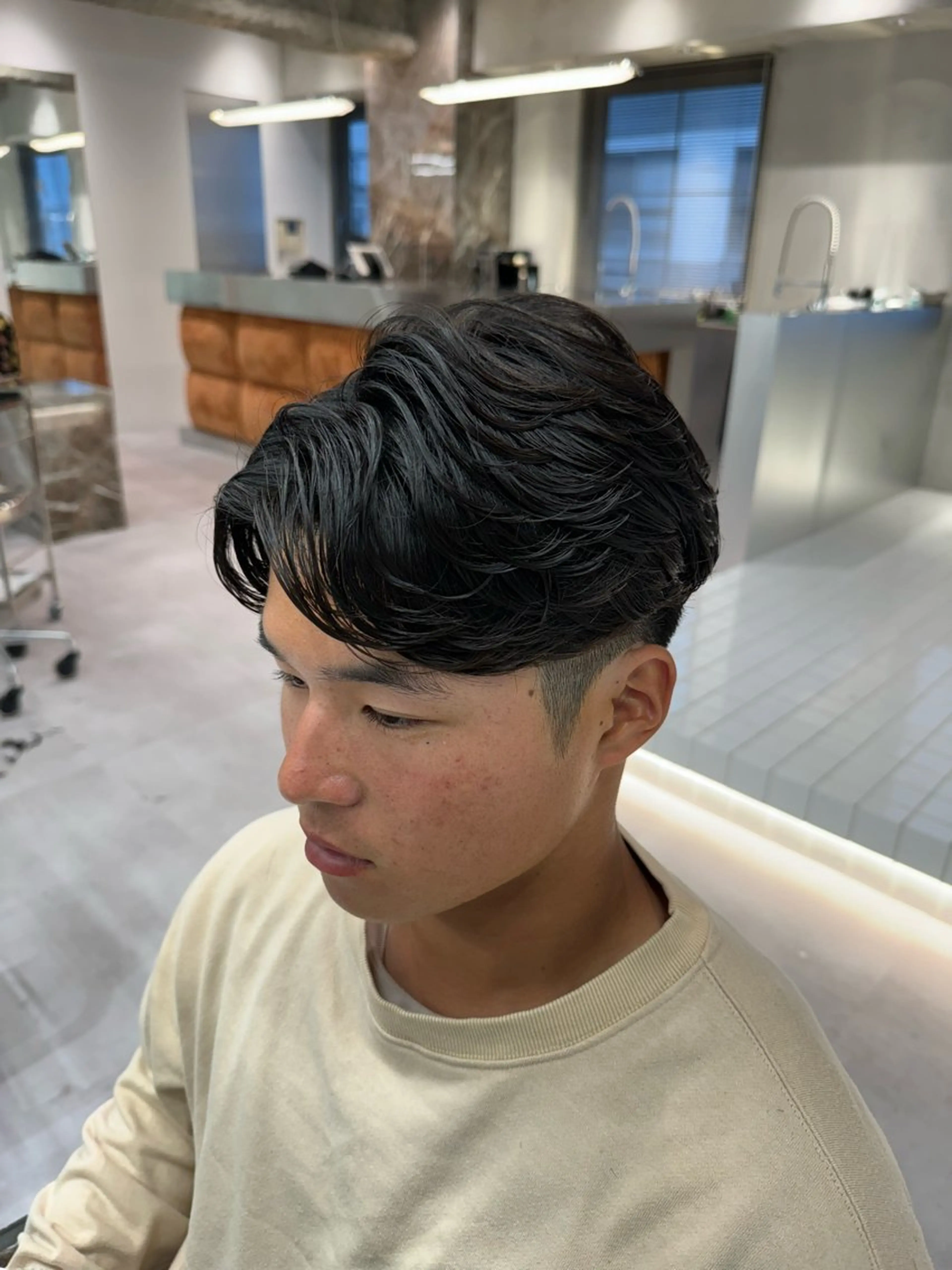 ショート パーマ メンズ 波巻きスパイラルパー マ/シャドウパーマ駿のヘアスタイル