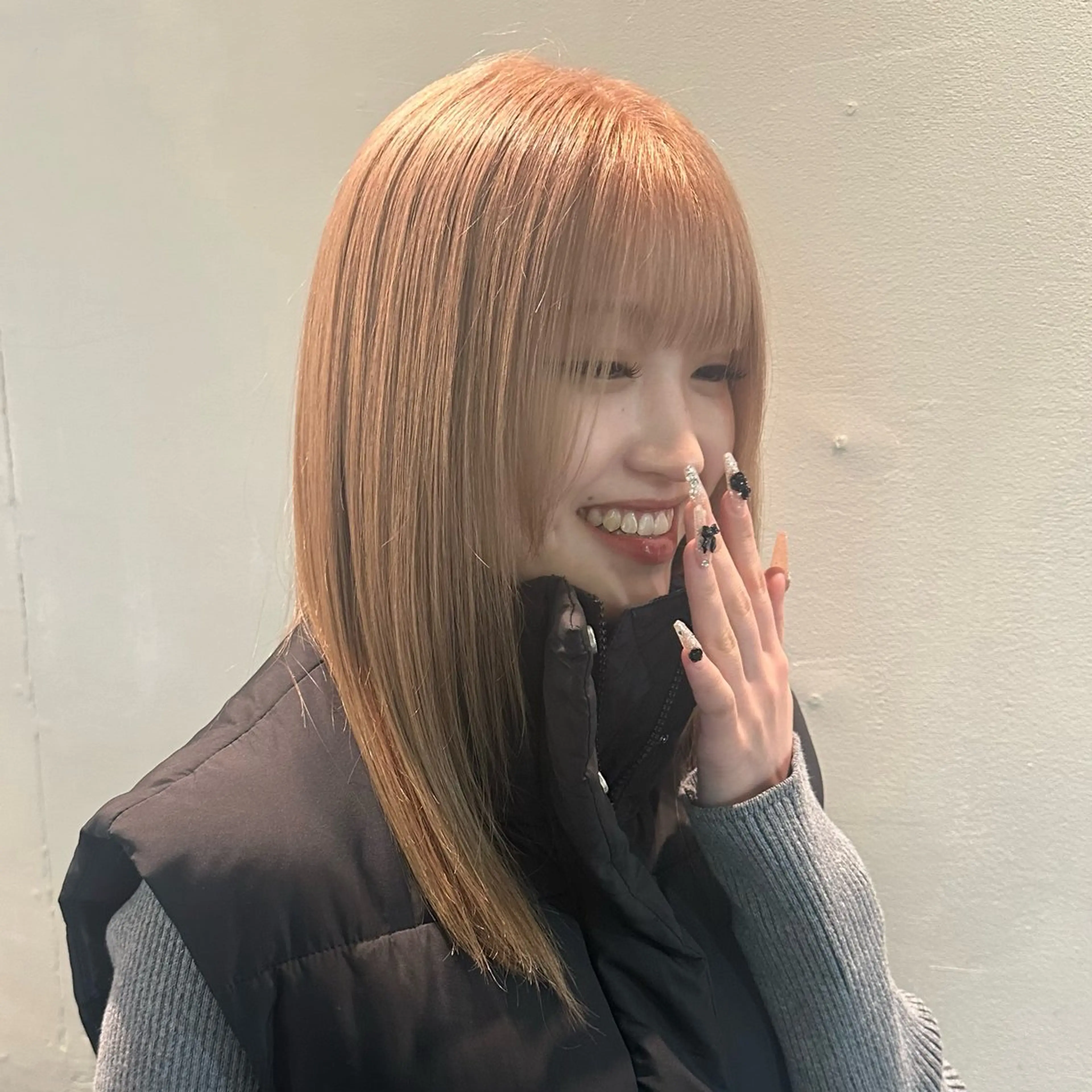 カラー ヘアカラー トリートメント noa / 郡山ボブ ×透明感カラーのヘアスタイル