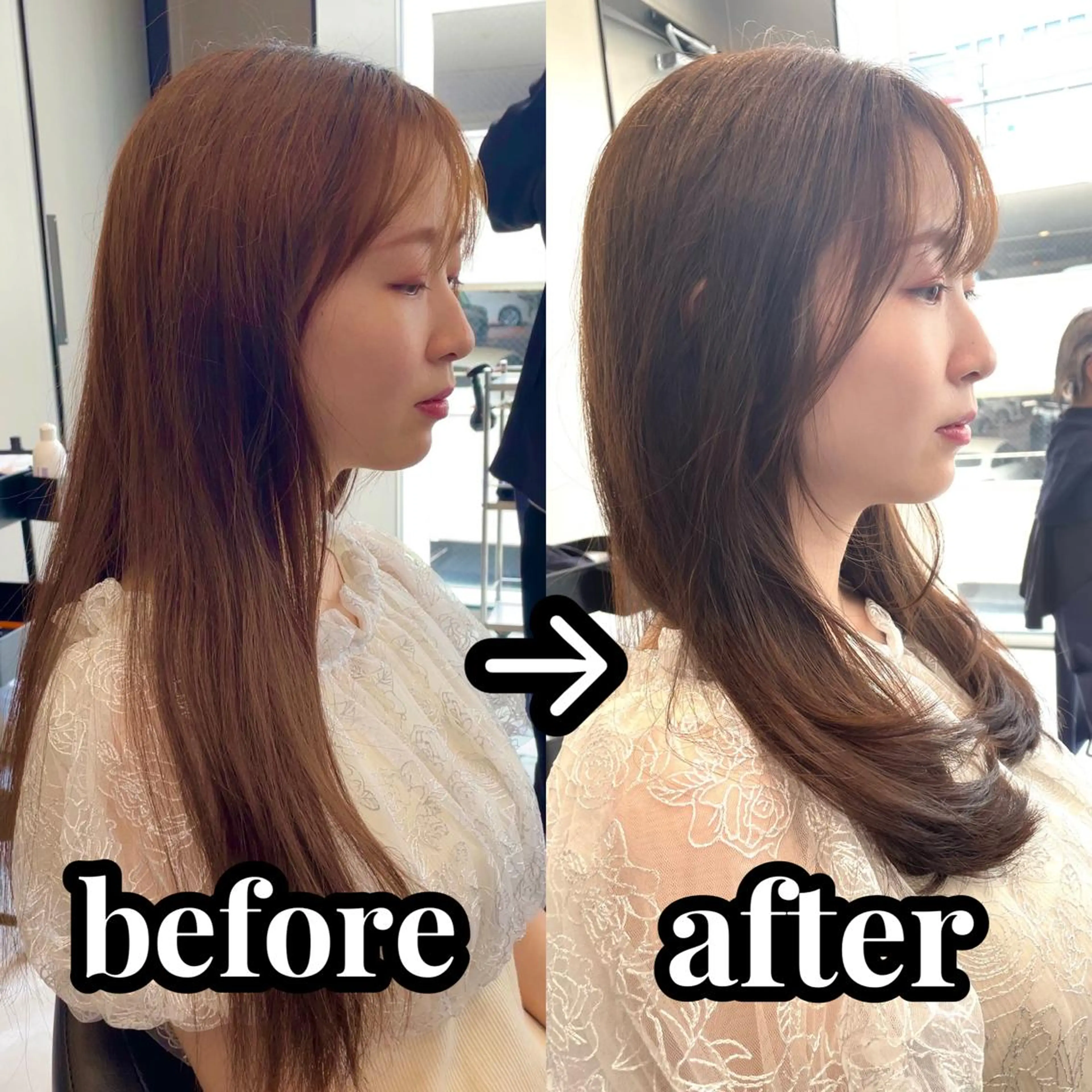 ミディアム 似合わせカット 迫留由弥のヘアスタイル