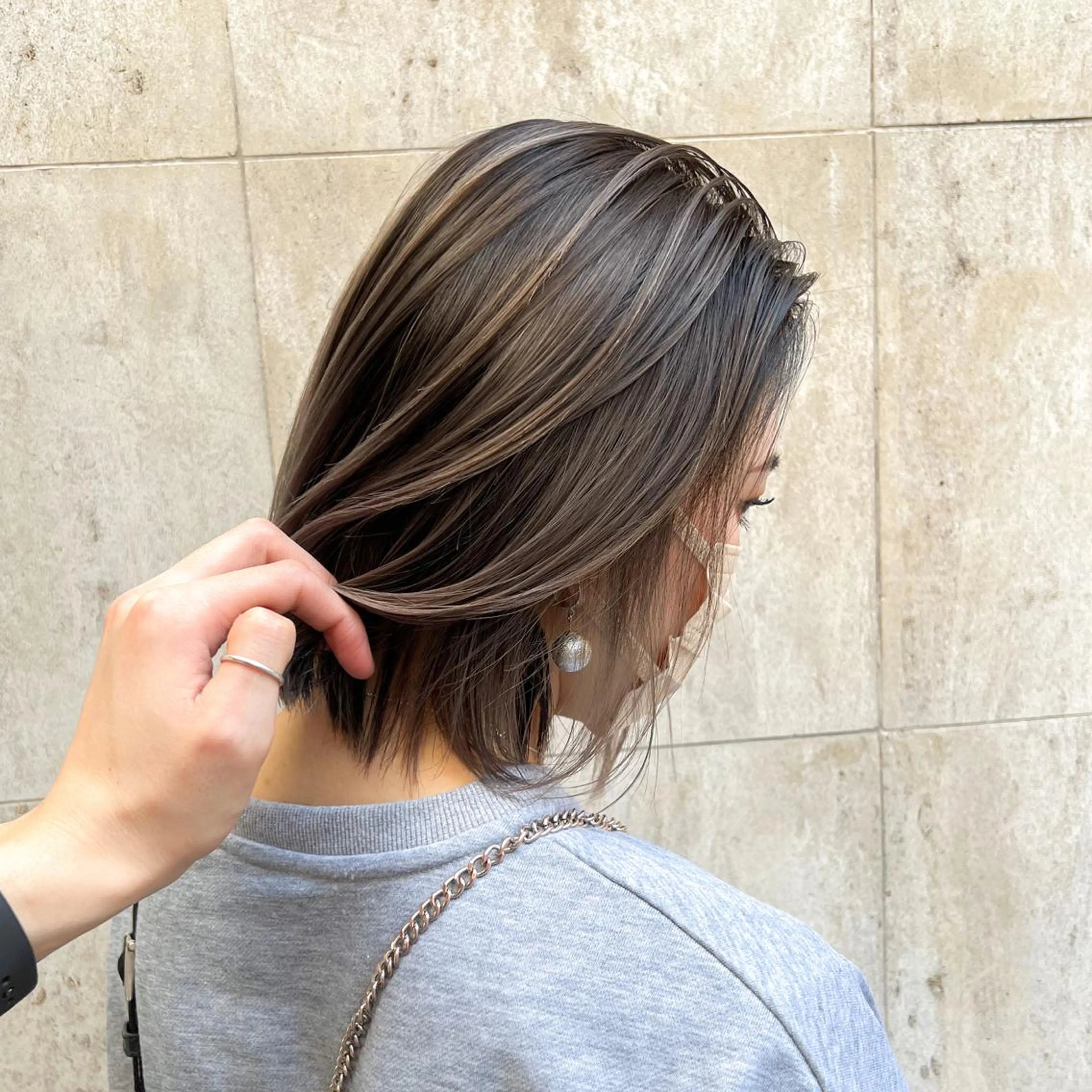 ミディアム カラー カット ヘアカラー トリートメント 海外デザイン🇺🇸 石渡諒太のヘアスタイル