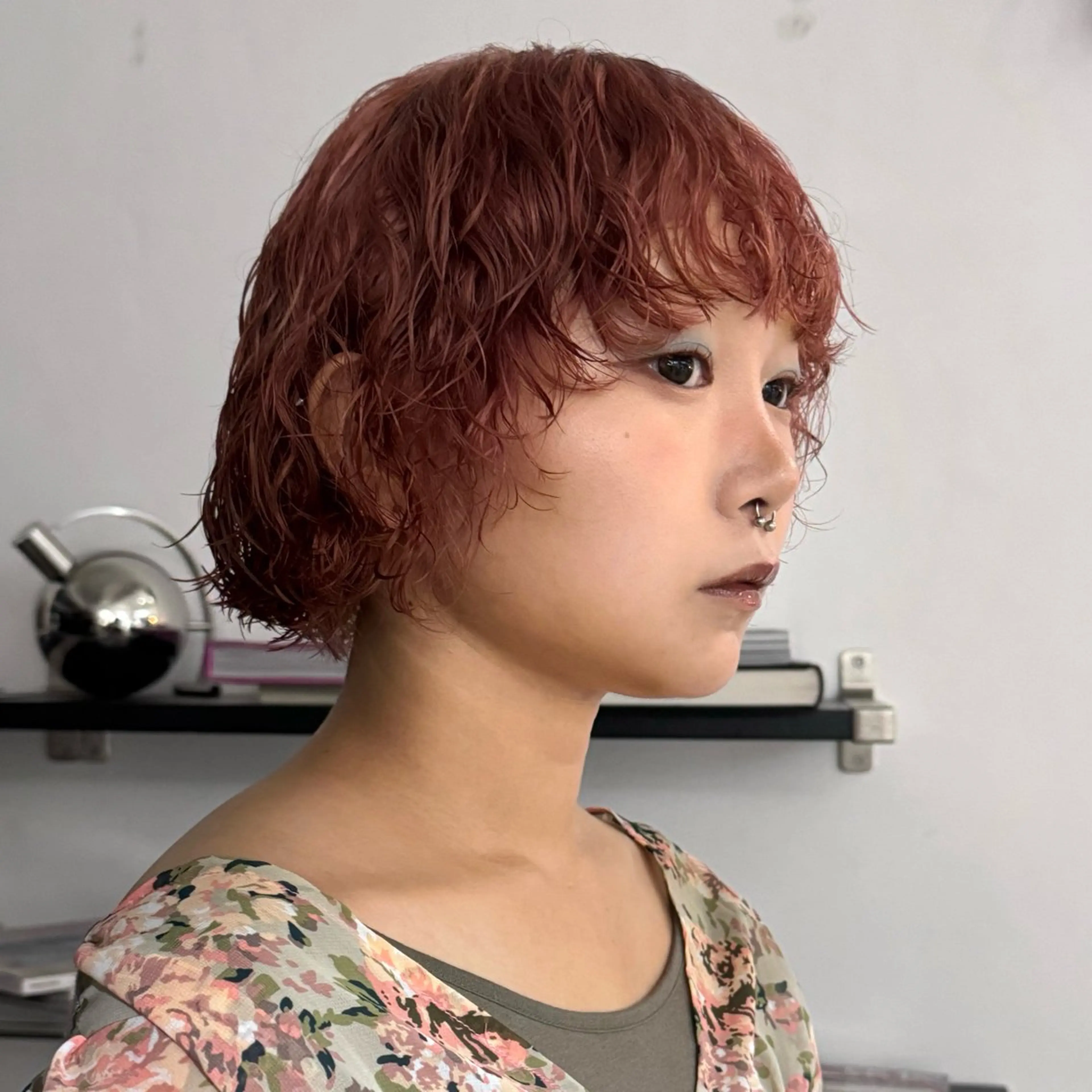 ミディアム カラー パーマ こはる／ハードパーマ /癖毛風パーマ🧃のヘアスタイル