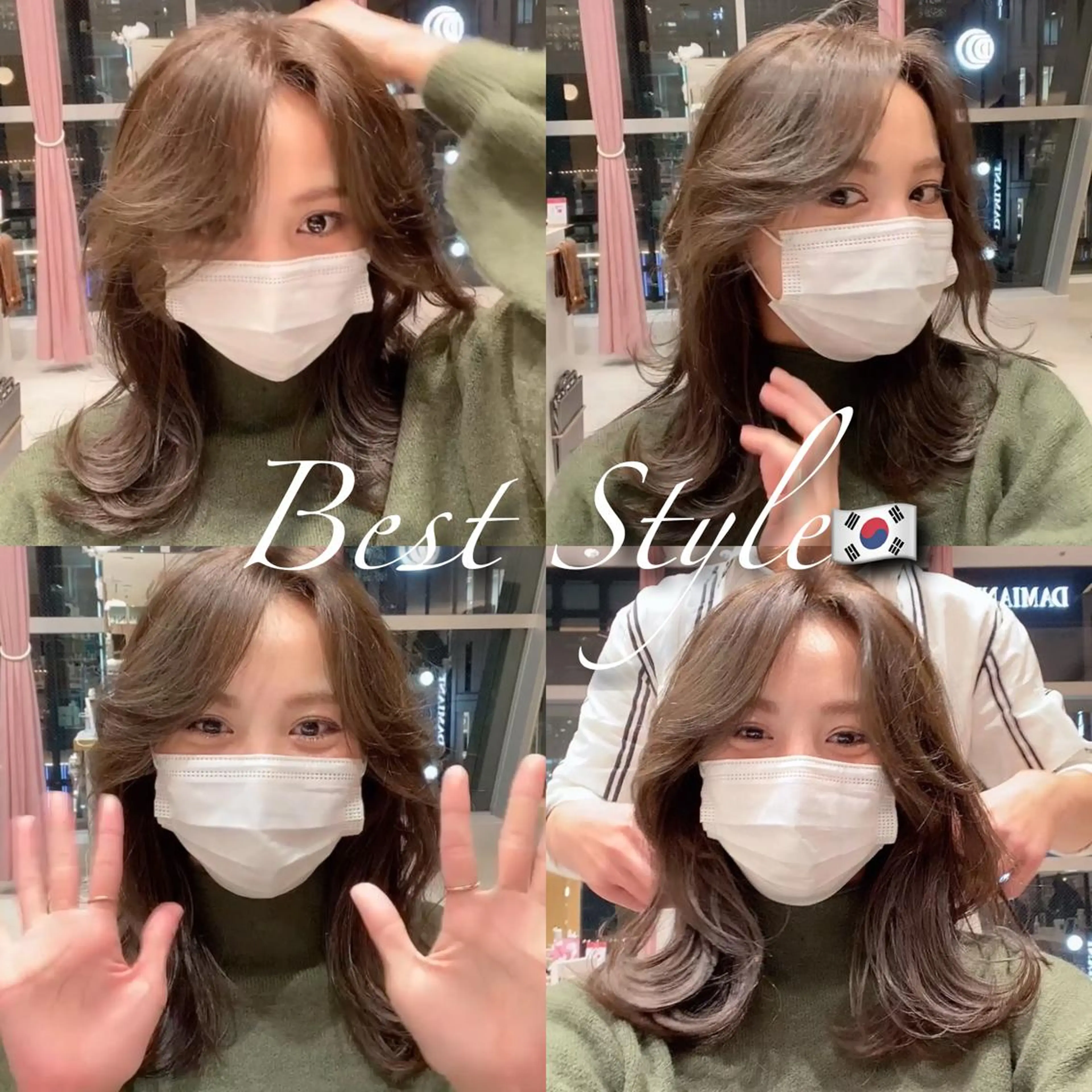 ミディアム 韓国風ヘア 韓国ヘア🇰🇷髪質 改善たけるのヘアスタイル