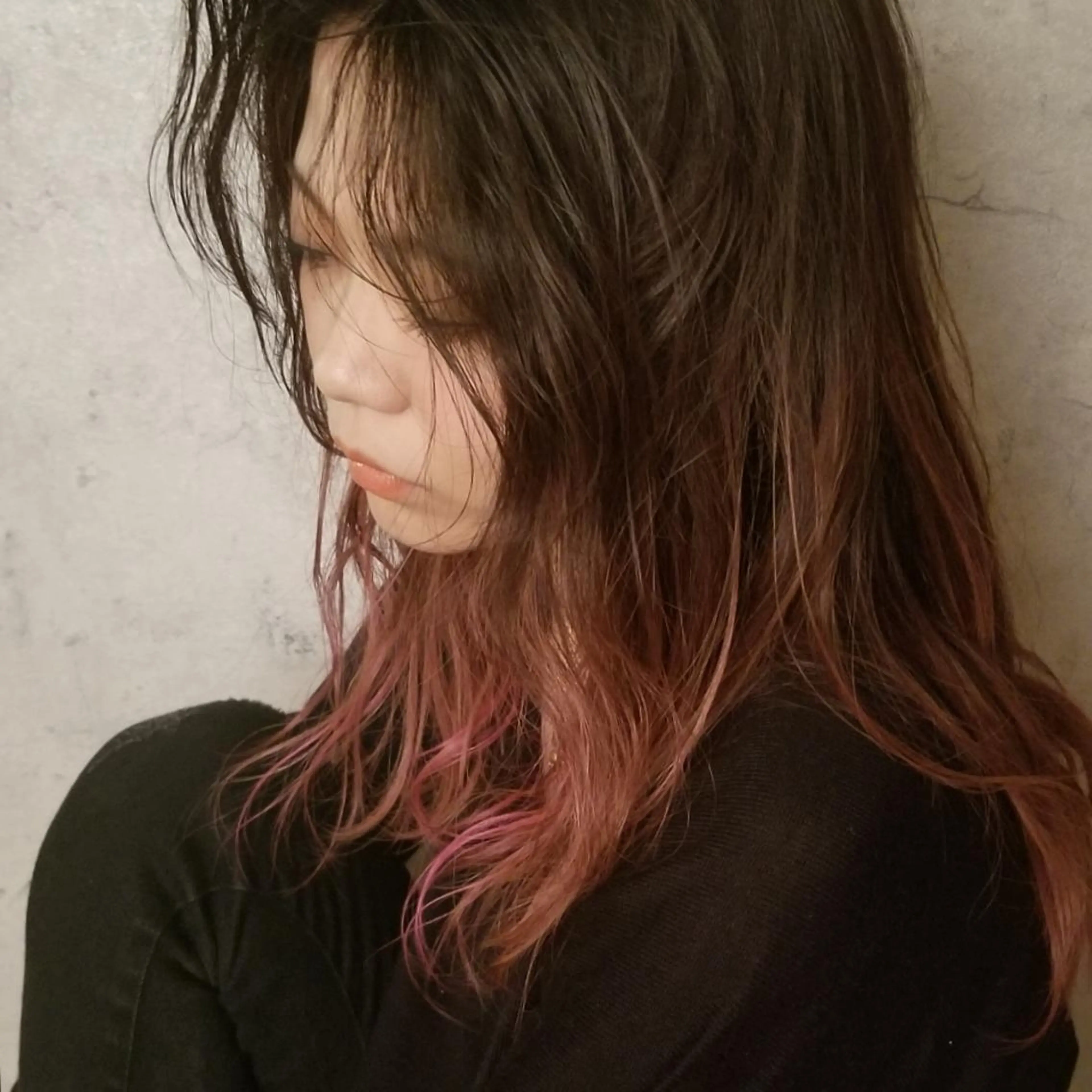 セミロング カラー カット ヘアカラー トリートメント 英語ok sohee ソヒ 305号室のヘアスタイル