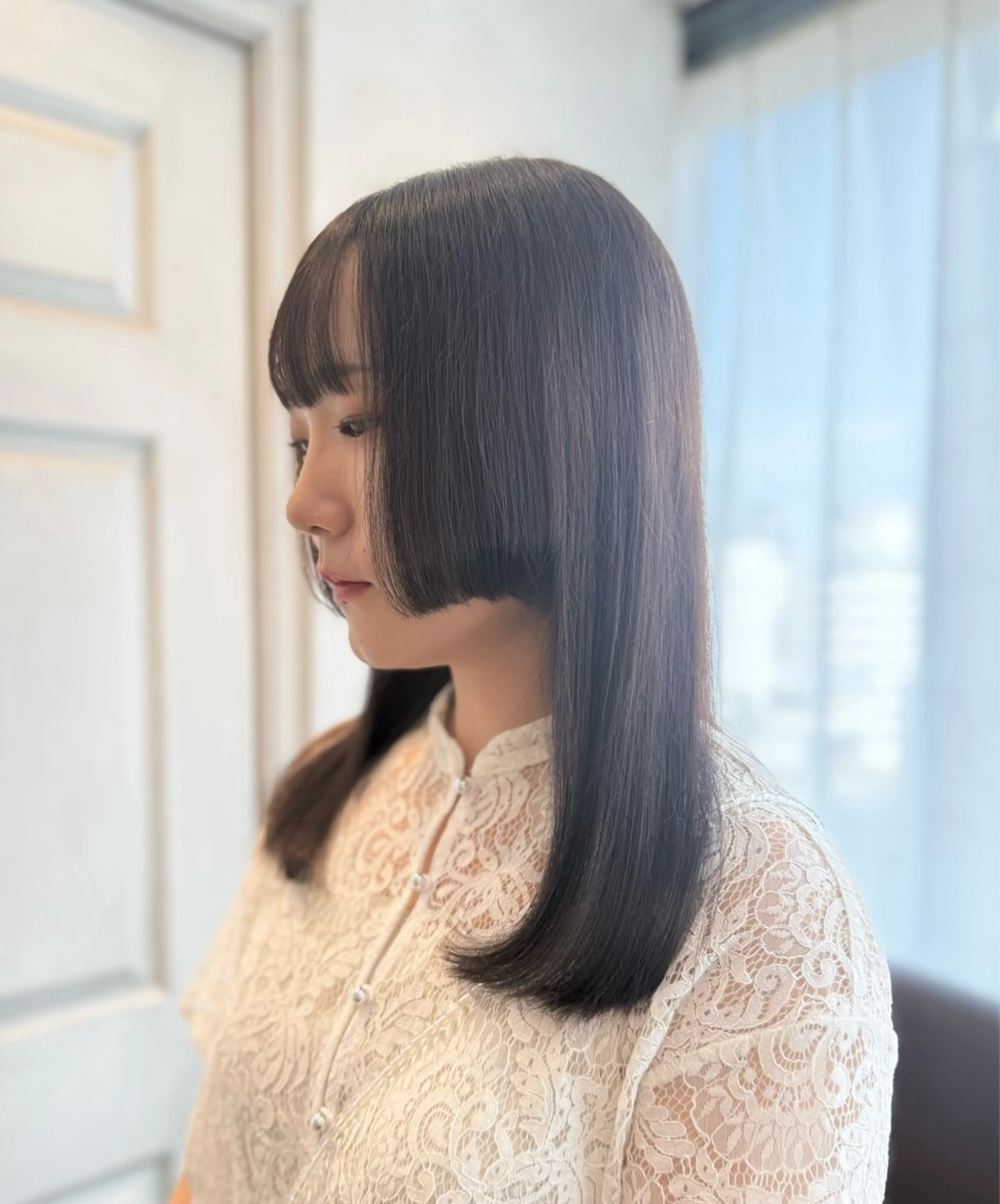 ロング 姫カット カット ヘアメイク美容師 🦋サカモトレナ🦋のヘアスタイル