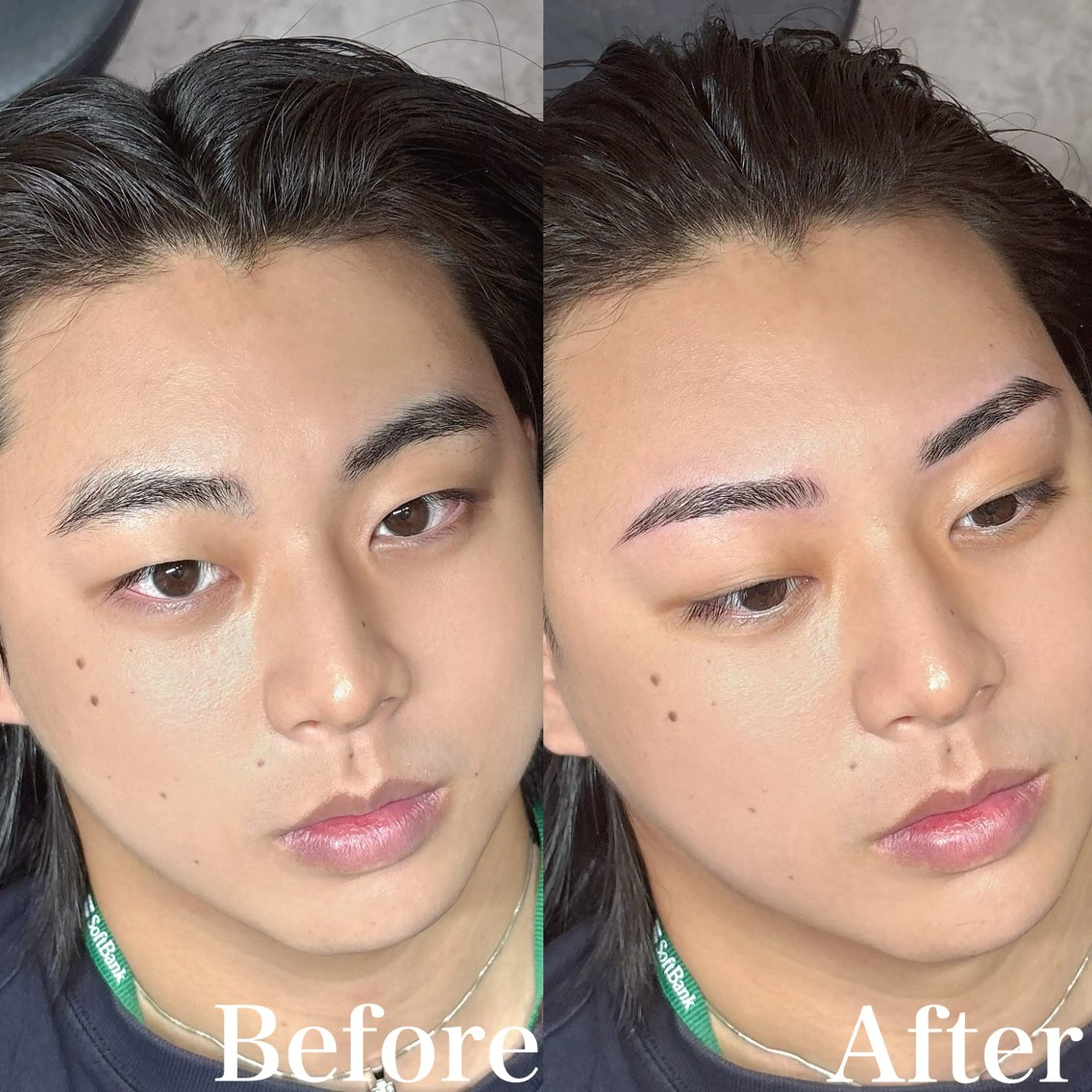 メンズ アイブロウ ワックス脱毛 眉カット 5日◯ Yusukeの眉毛・アイブロウイメージ