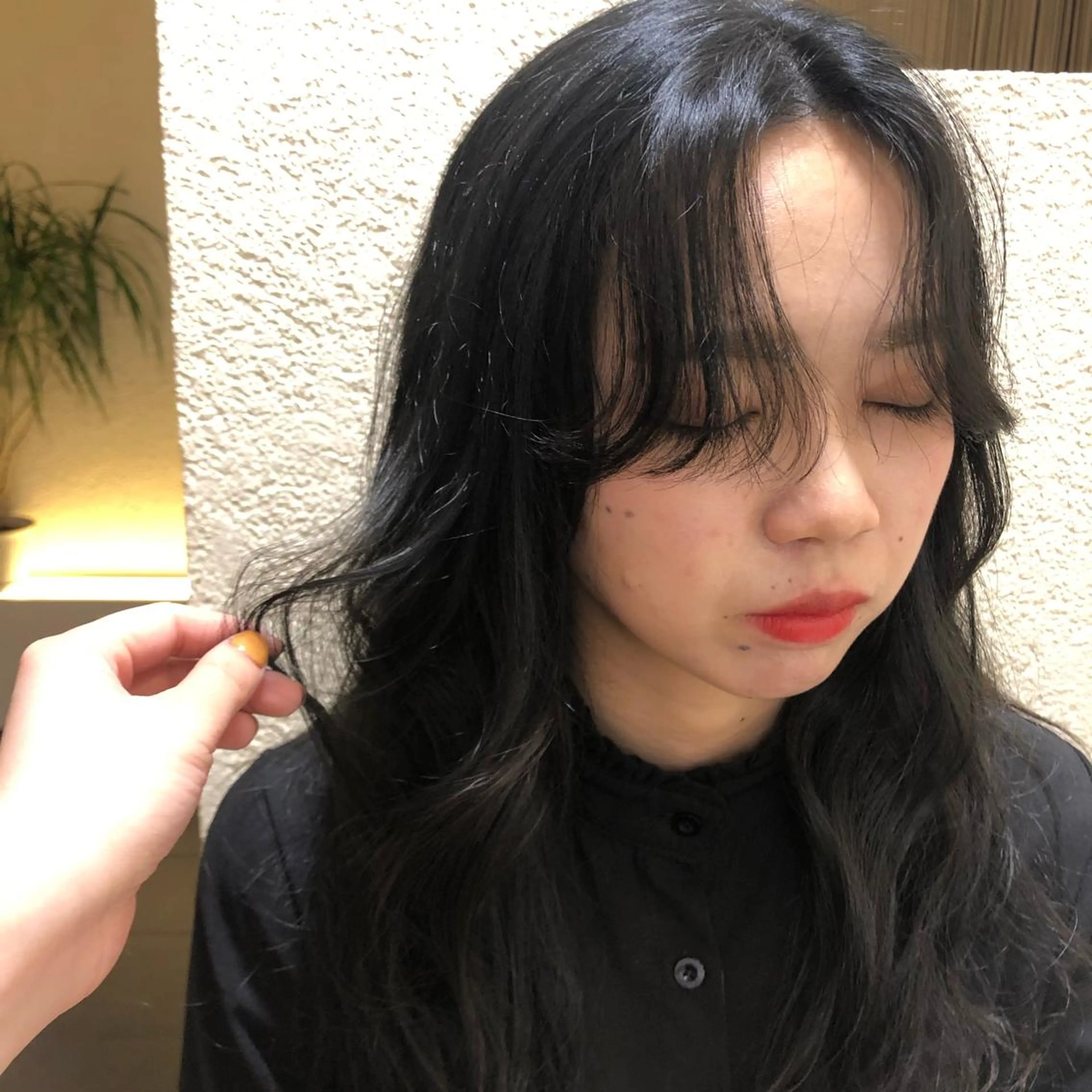 ロング 顔周りの垢抜けヘア 立山愛梨のヘアスタイル