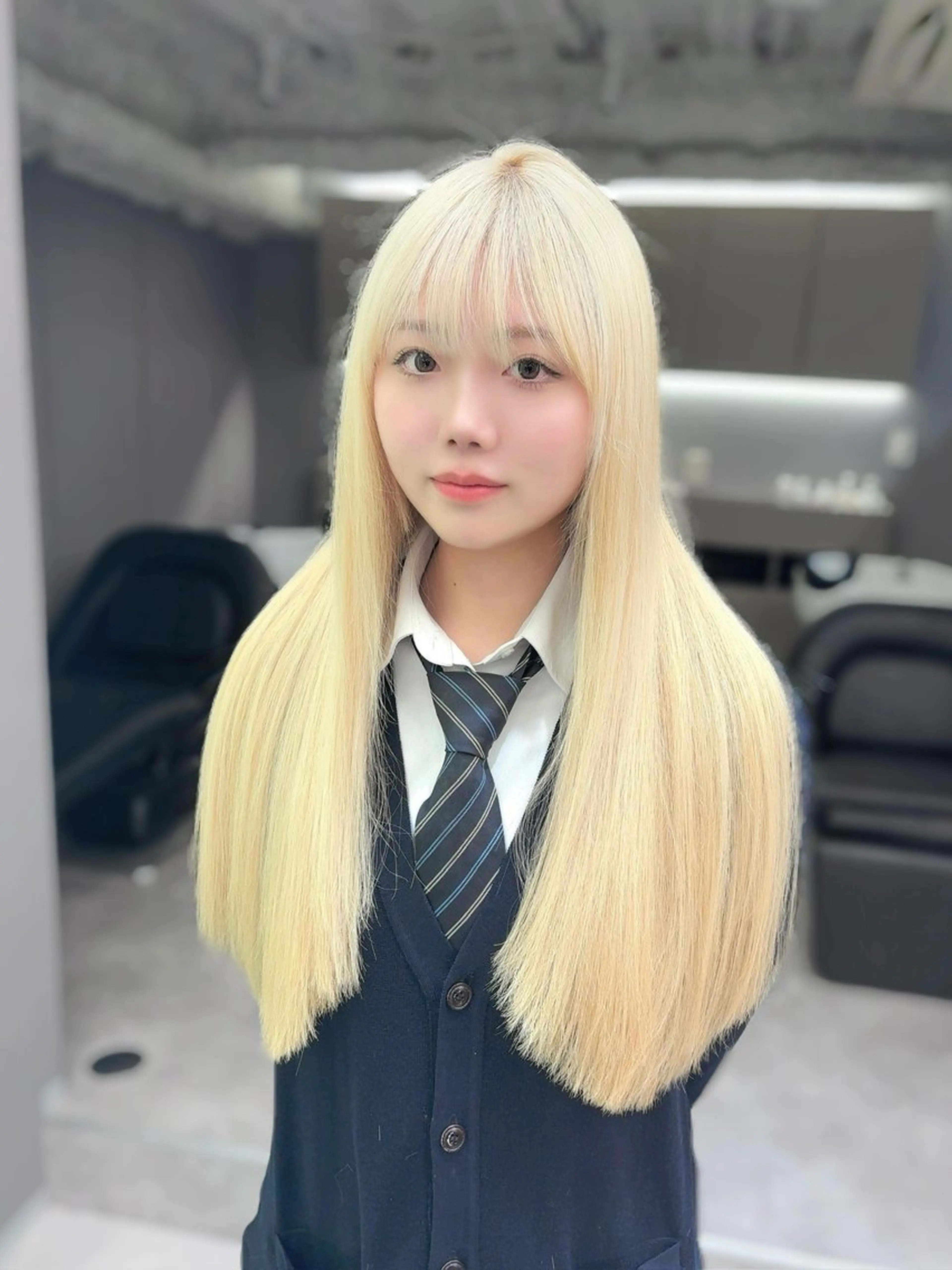 ロング カット ヘアカラー トリートメント ムラ修正ブリーチ 山田眞之介のヘアスタイル