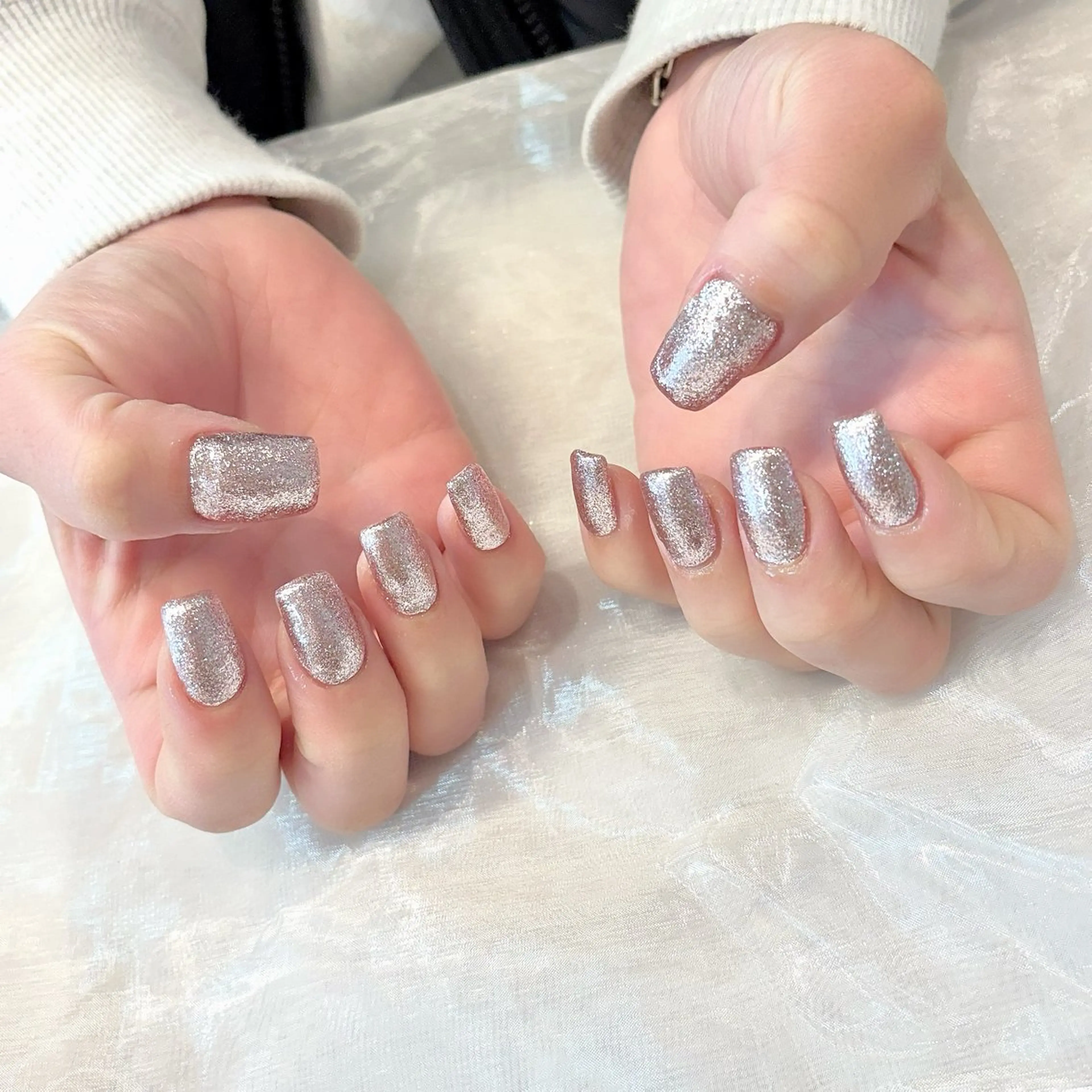 ネイル ラメ(グリッター) ロングネイル スカルプネイル ハンドネイル Chipie_ ayanoのネイルデザイン