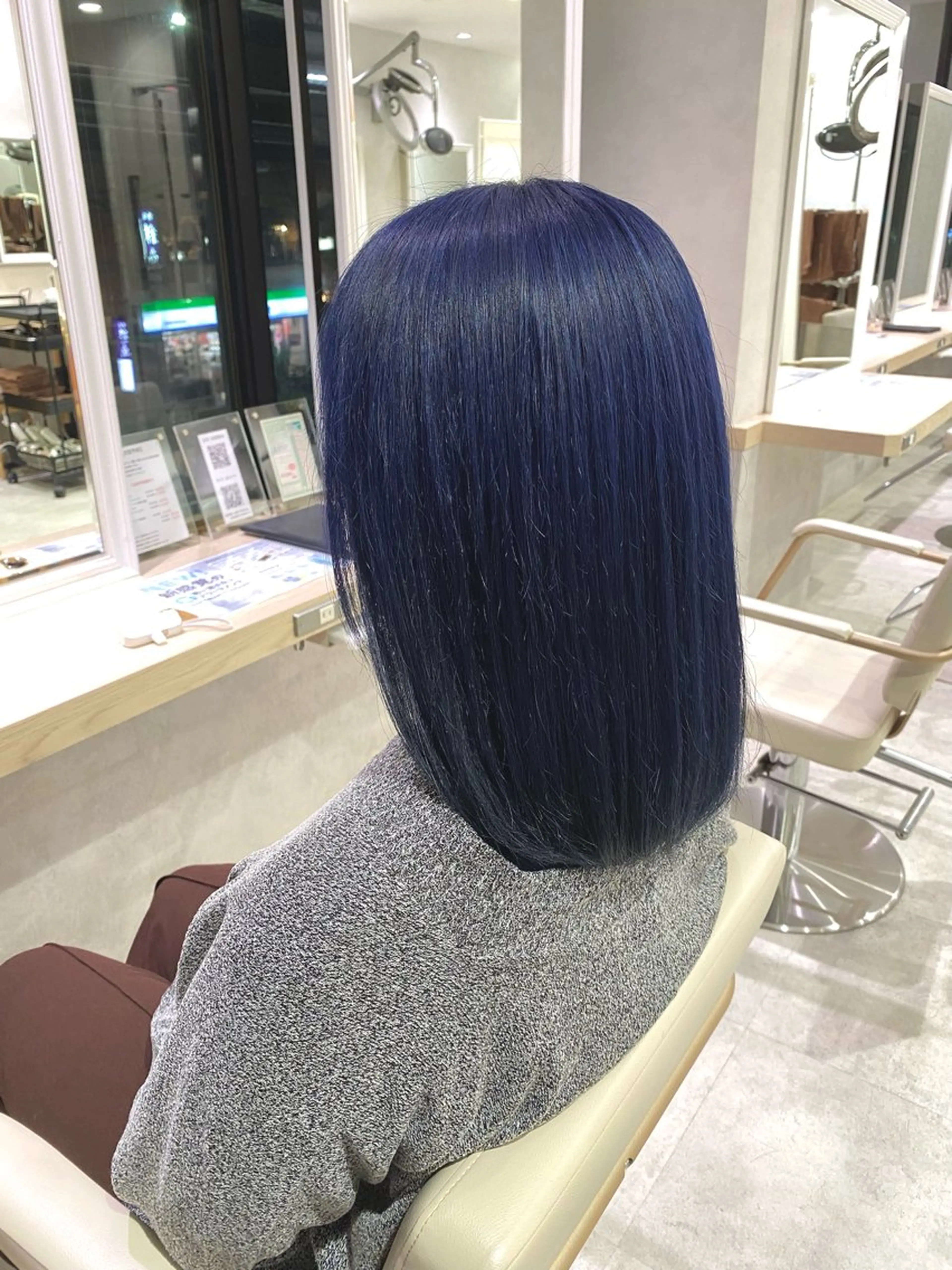 ミディアム カラー ブルーカラー カット ヘアカラー トリートメント 低ダメージ施術/ 🐮牛木 史裕🐮のヘアスタイル