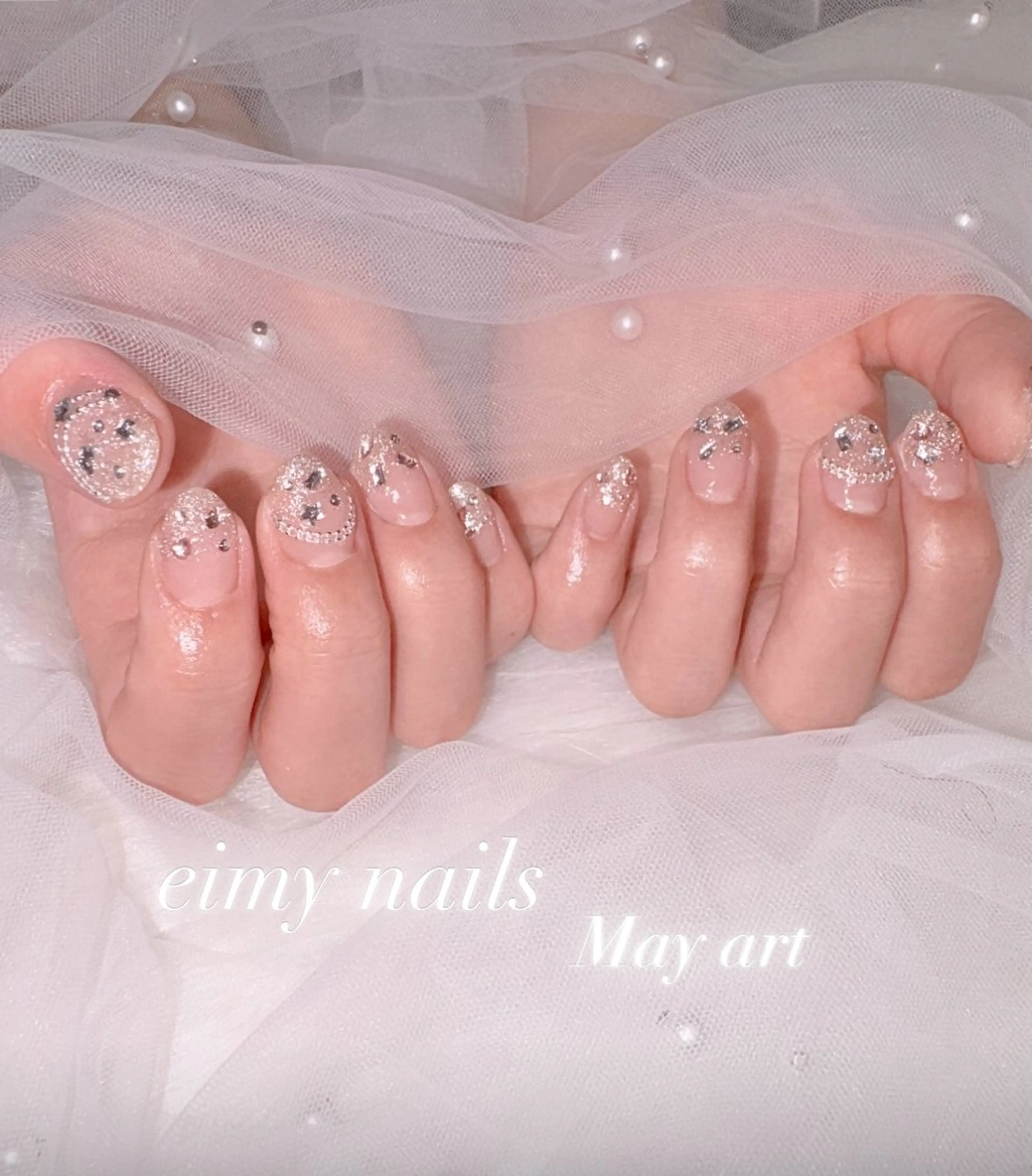 ネイル フラッシュネイル グラデーション 韓国ネイル ラメ(グリッター) ワンホンネイル ハンドネイル eimy nails♡のネイルデザイン