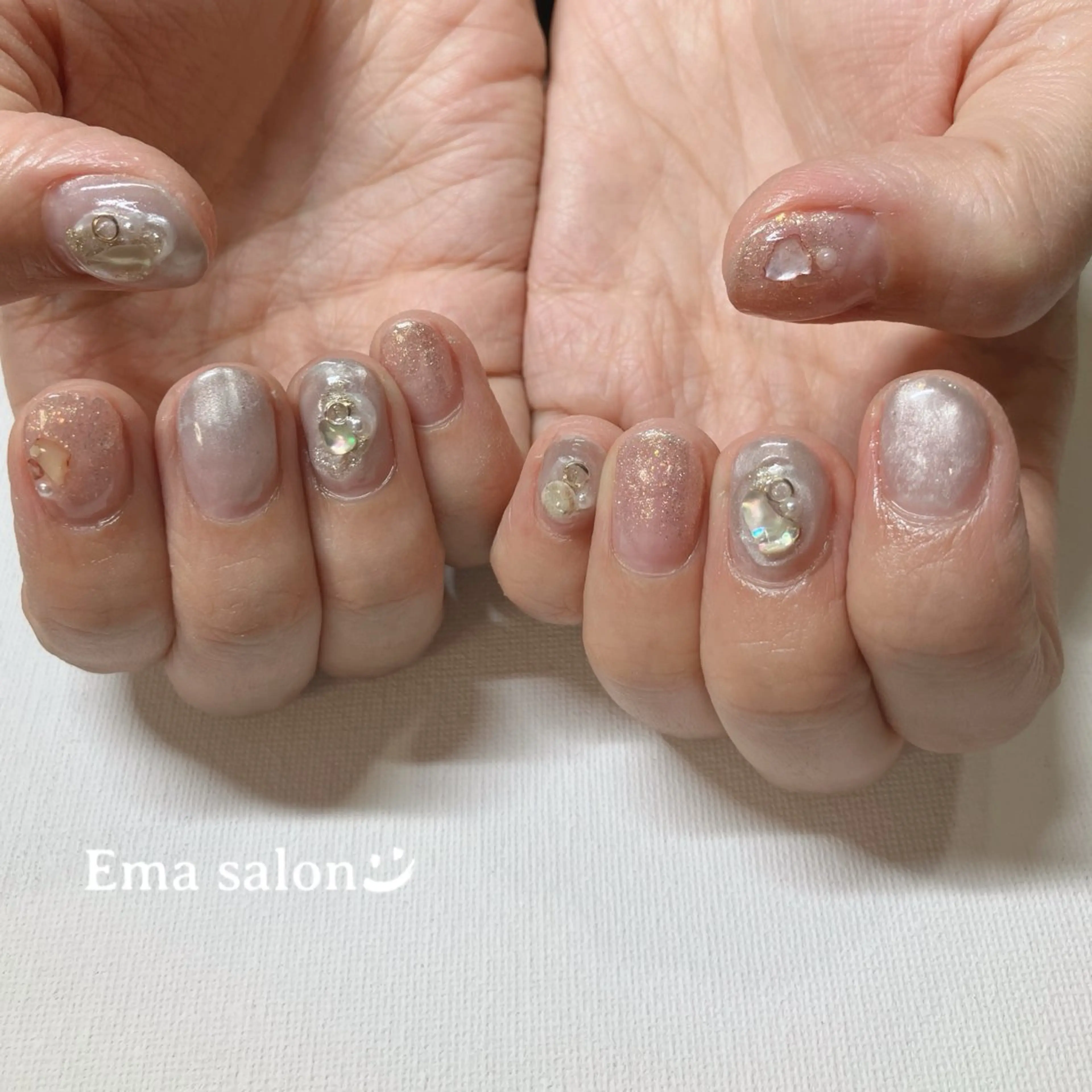 ネイル ぷっくりネイル ハンドネイル Ema salon satomiのネイルデザイン