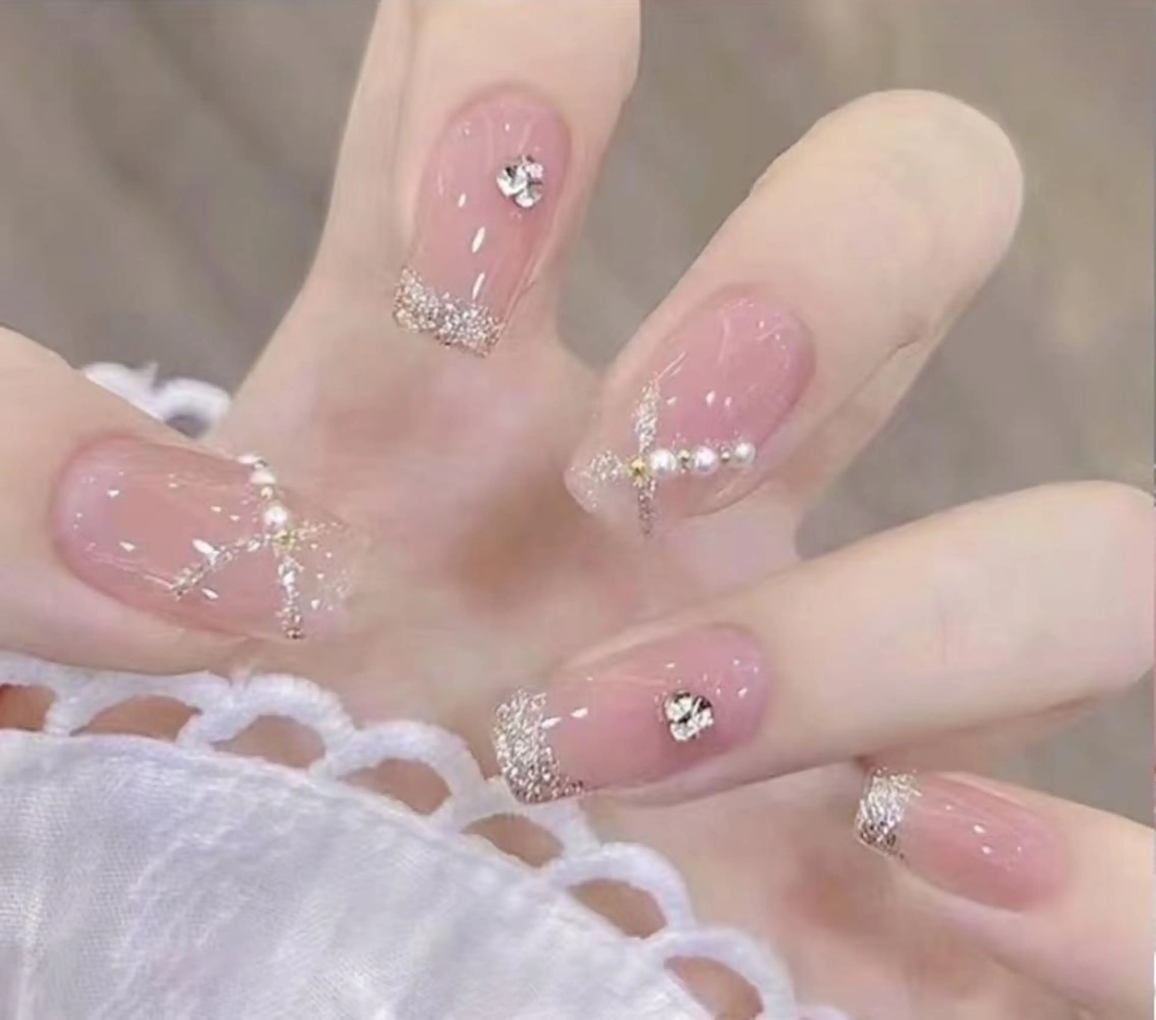 ネイル 長さ出し ジェルネイル 持ち込み パラジェル 春ネイル ハンドネイル リラネイル すみれのネイルデザイン