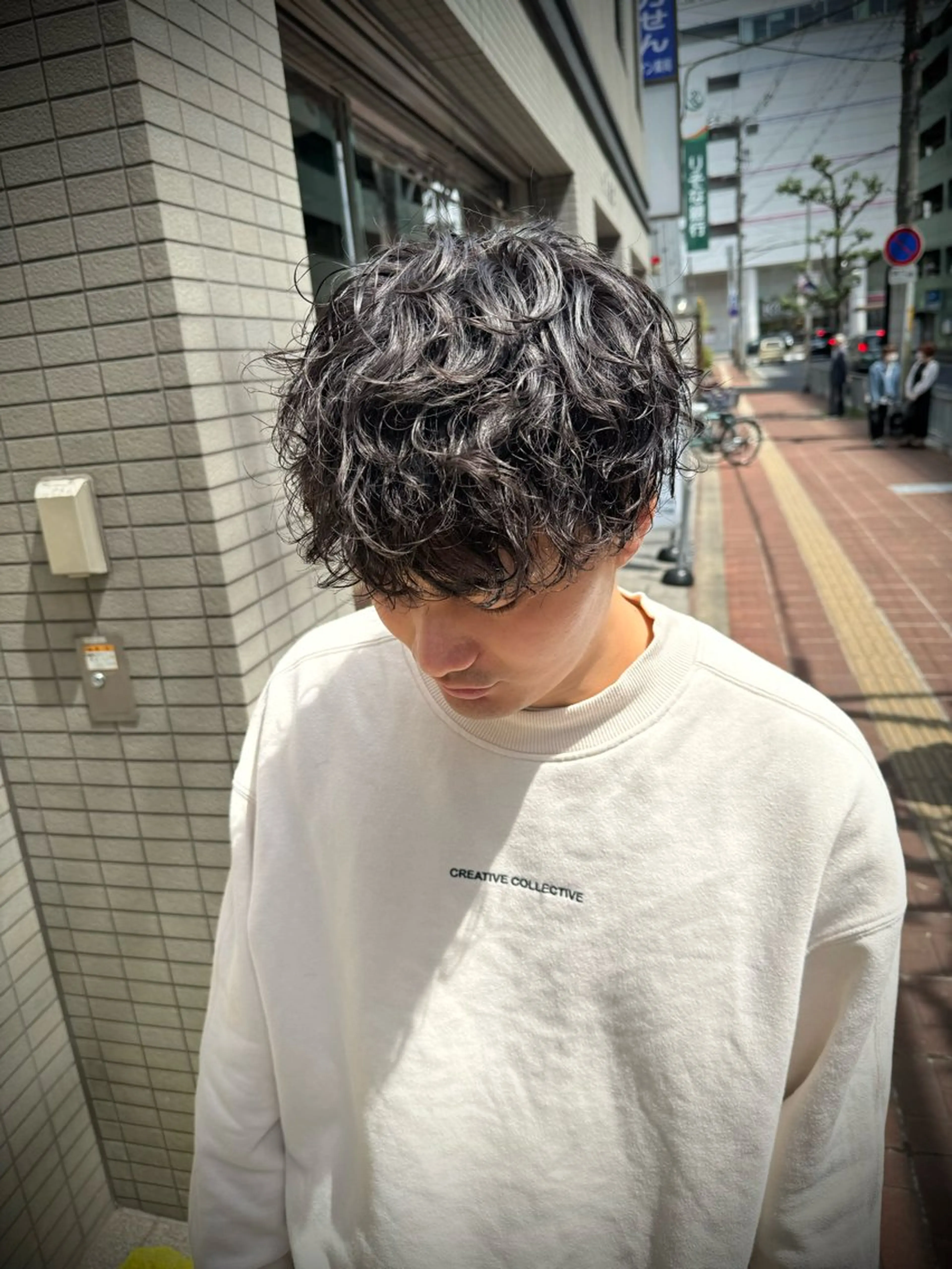 パーマ メンズ 吉田 剛のヘアスタイル