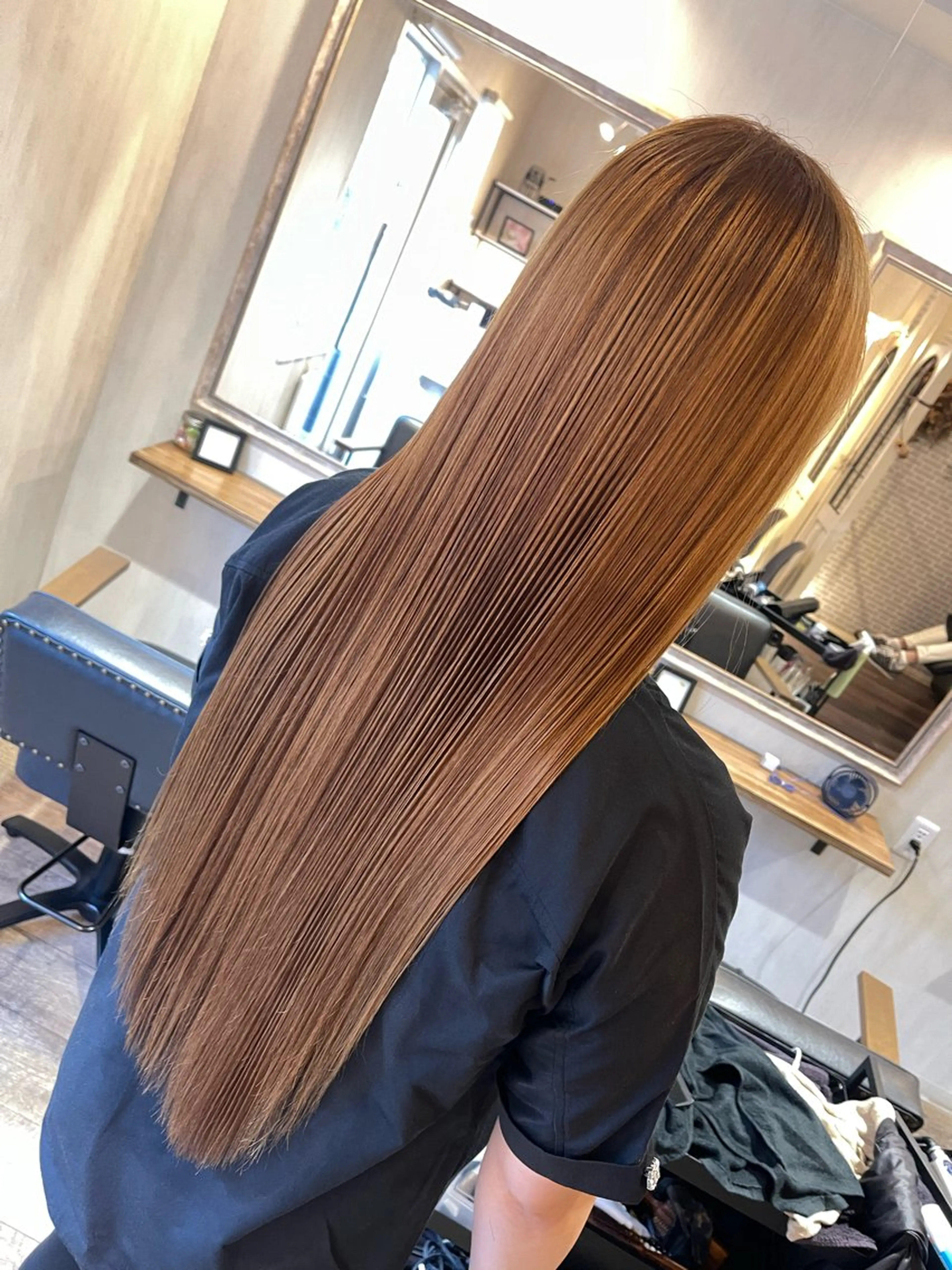 ロング カラー カット 縮毛矯正 トリートメント marou 新柏のヘアスタイル