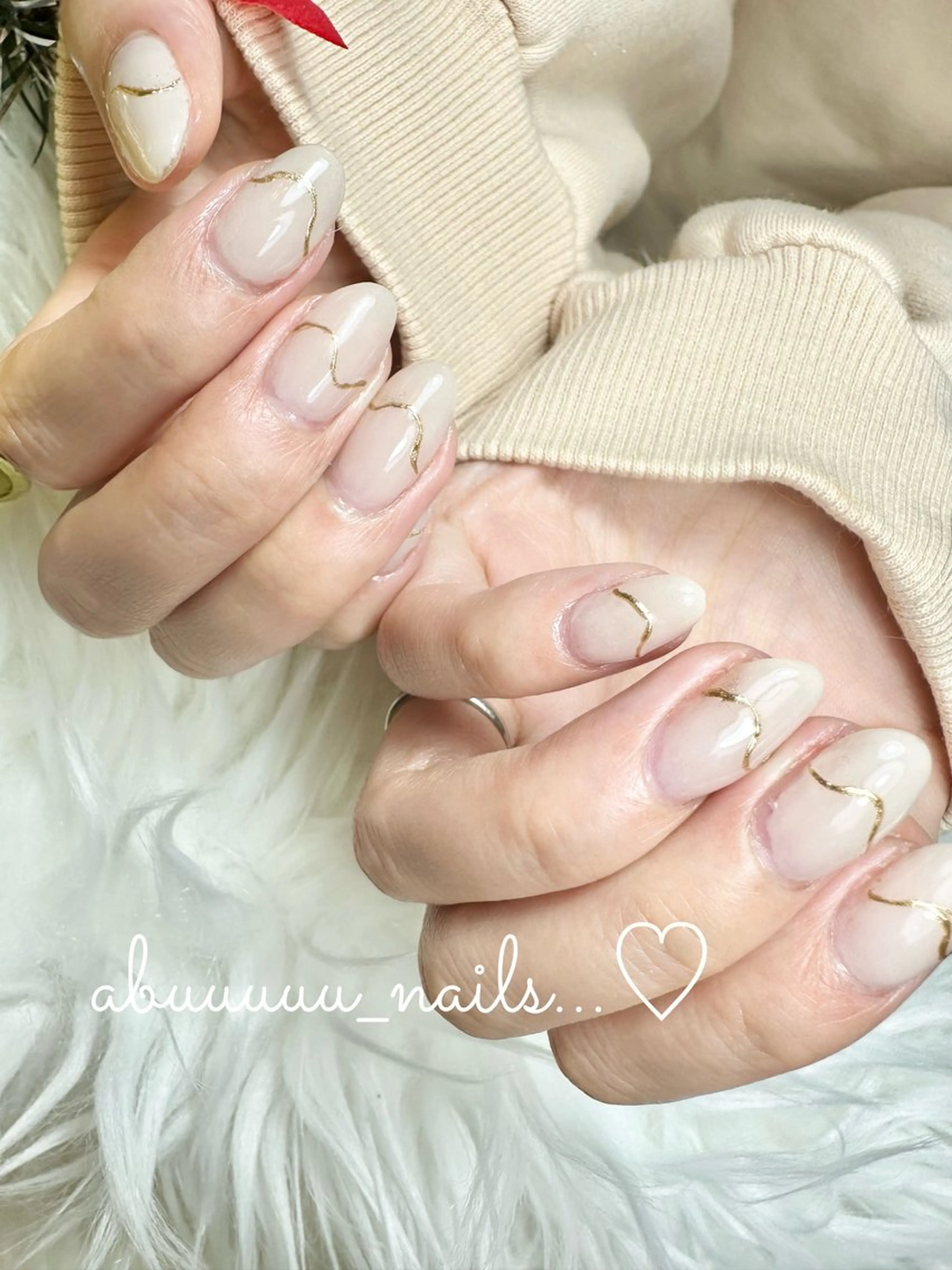 ネイル アートネイル ミラーネイル オフィスネイル シンプルネイル abuuuuu nailsのネイルデザイン