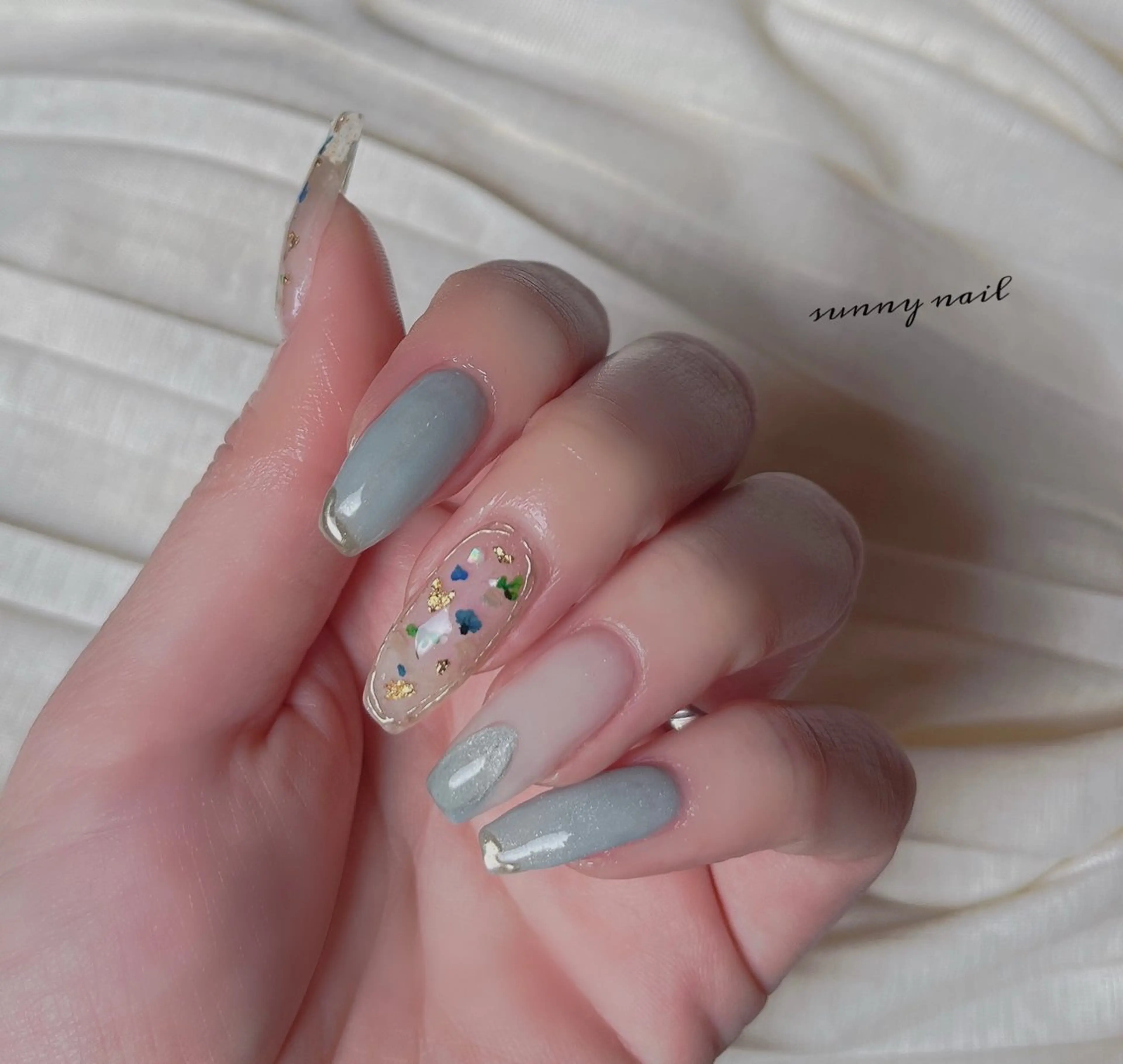 ネイル ジェルネイル マグネットネイル パラジェル sunny nailのネイルデザイン