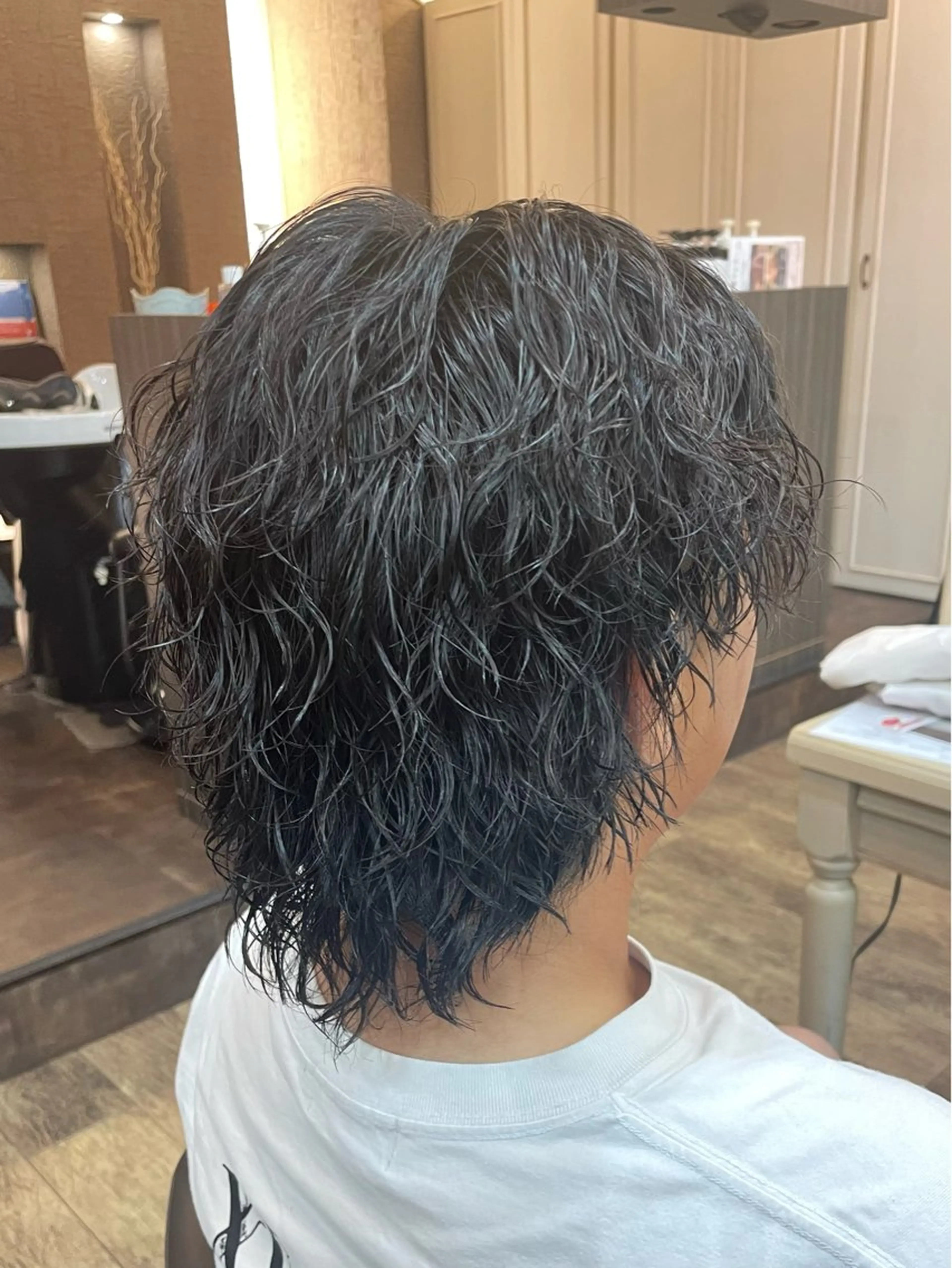 ミディアム パーマ メンズ カット パーマ トリートメント メンズパーマ🌀/ 中村郁未のヘアスタイル