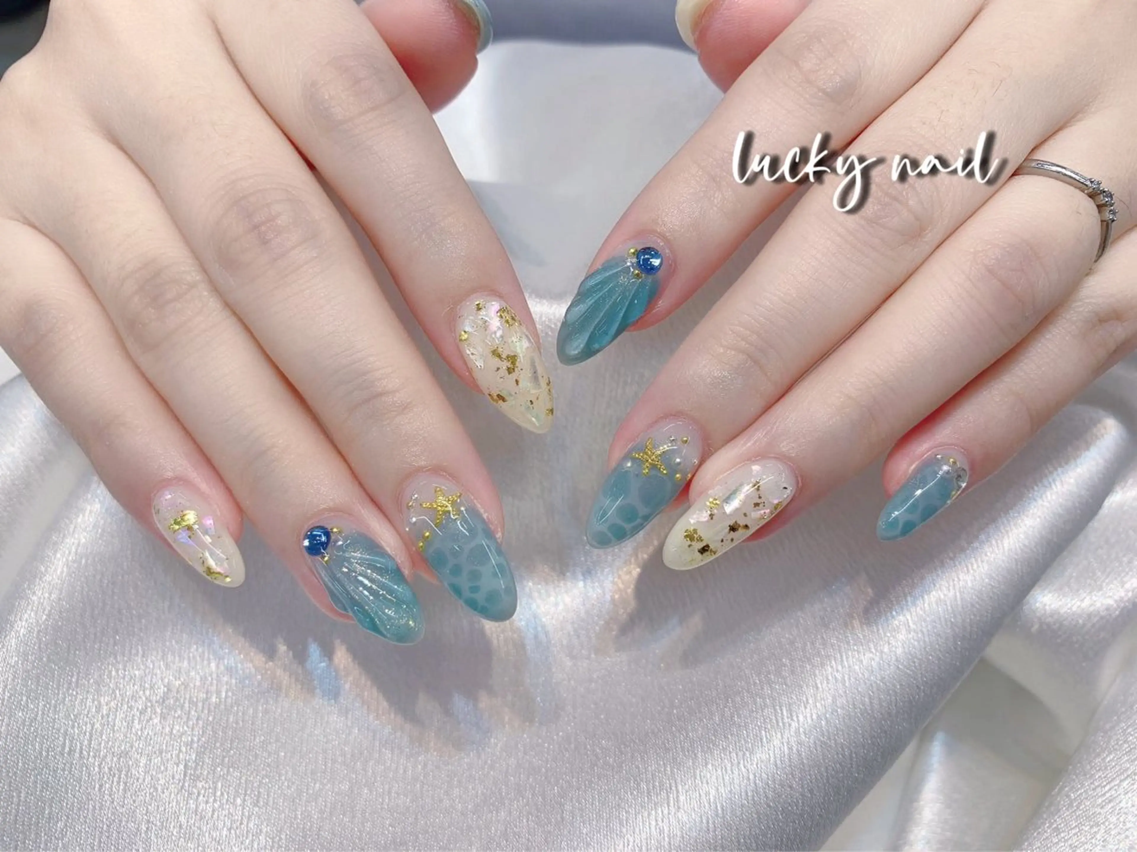 ネイル アートネイル チークネイル 長さ出し フットネイル ジェルネイル ハンドネイル ハンドケア ラッキーネイルサロン 西川口東口店のネイルデザイン