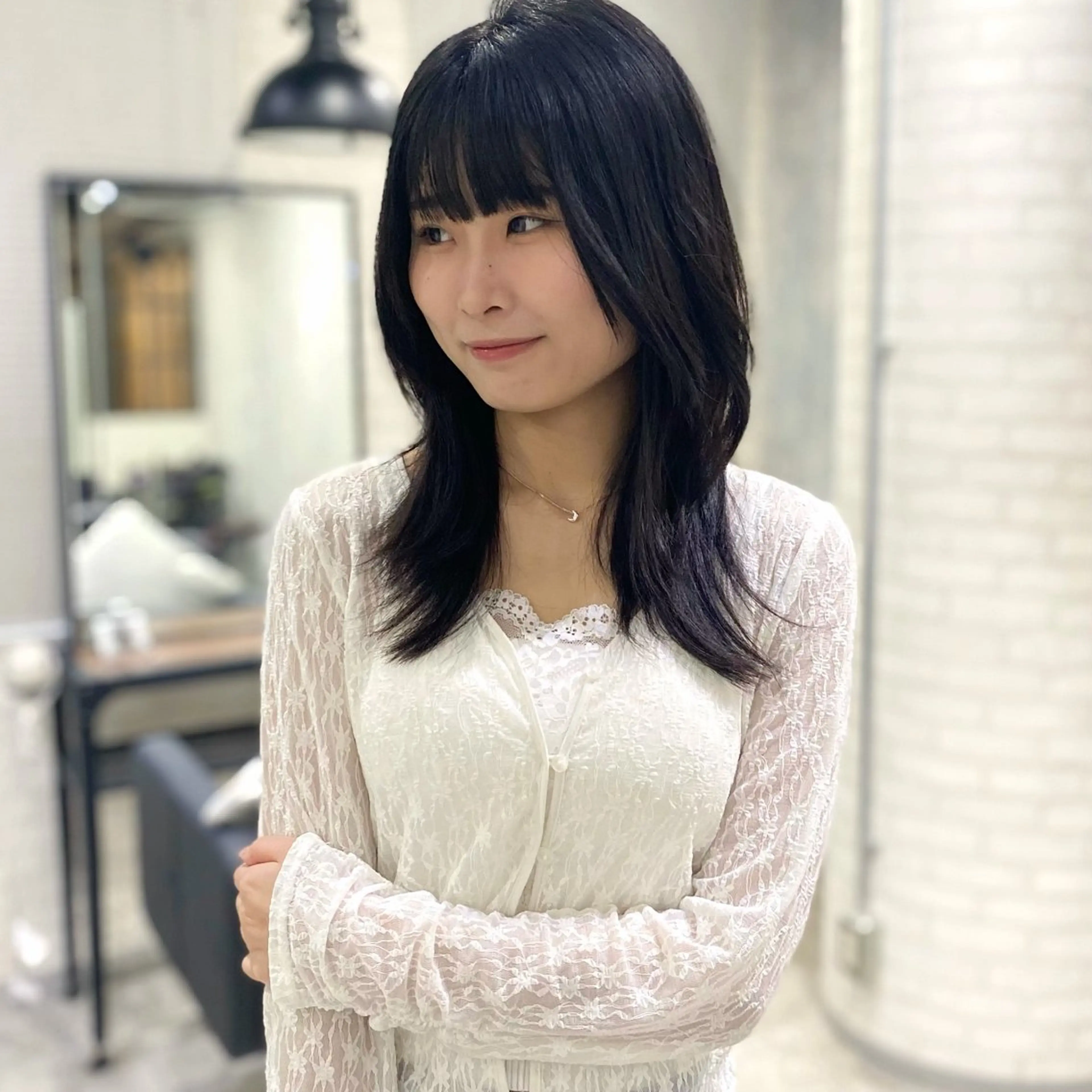 ロング カラー 透明感カラー カット ヘアカラー トリートメント shiori/透明感 /顔周り/髪質改善のヘアスタイル