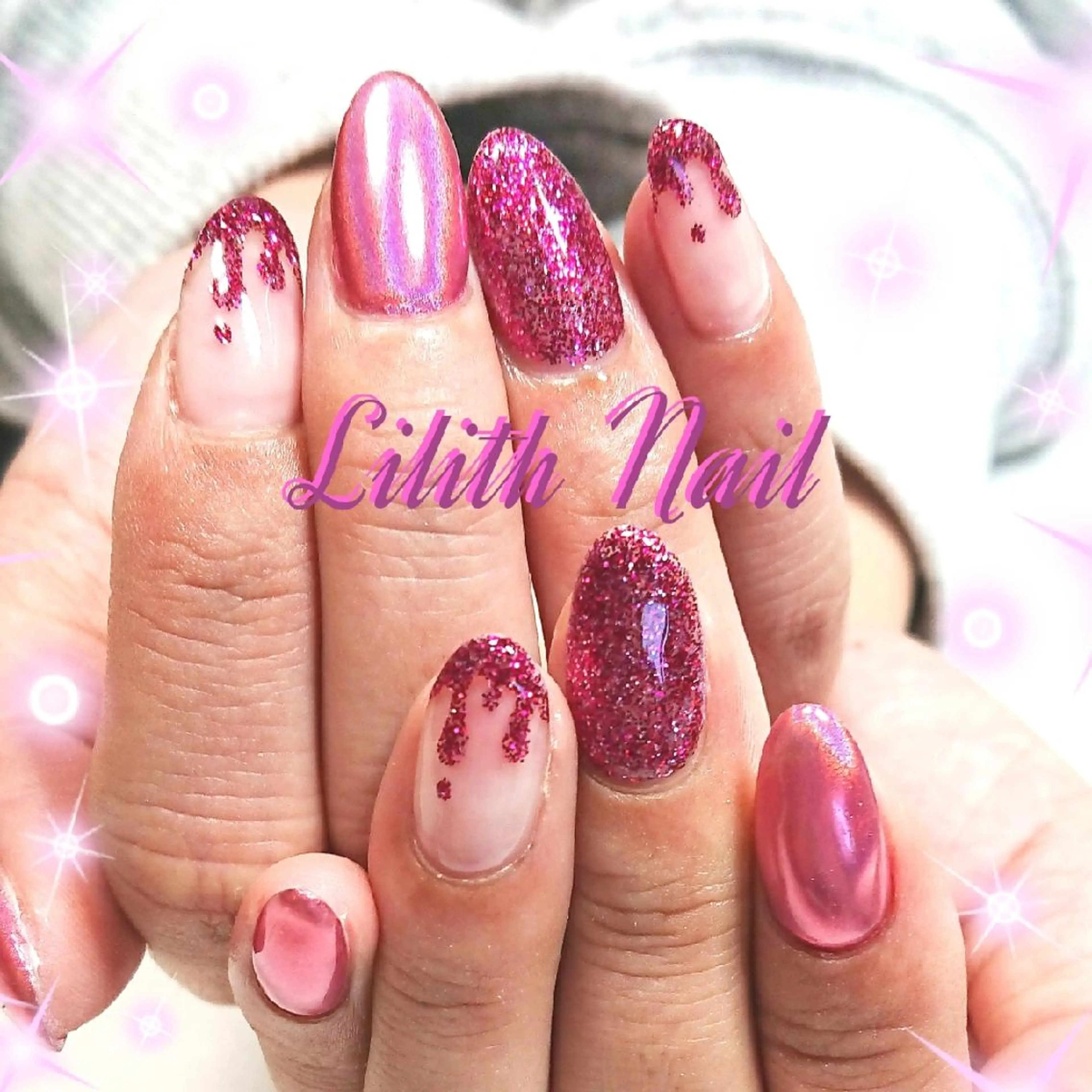 ネイル ピンク ハンドネイル Lilith Nailのネイルデザイン