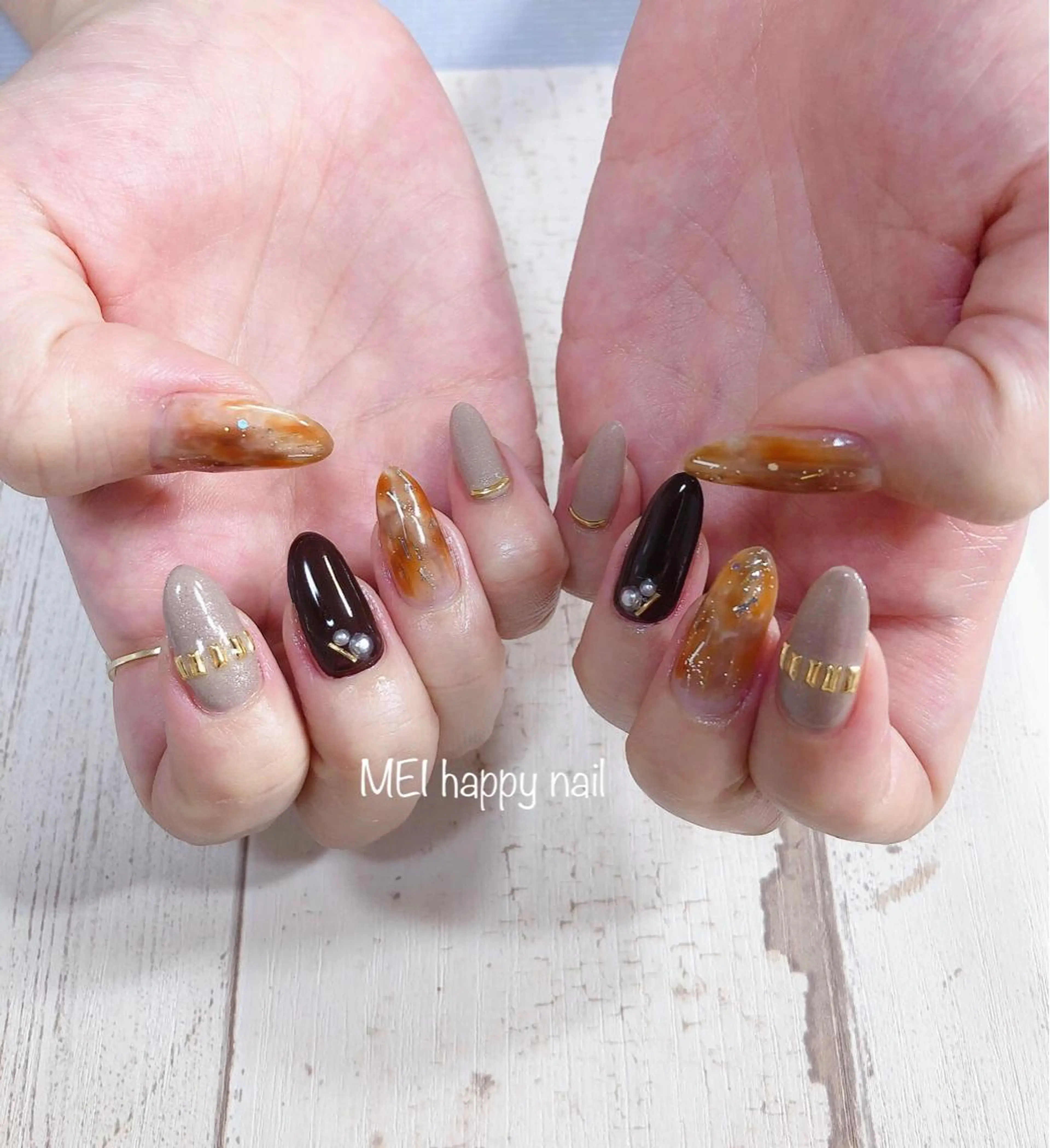 ネイル 北浦和 自爪育成ケアのネイルデザイン