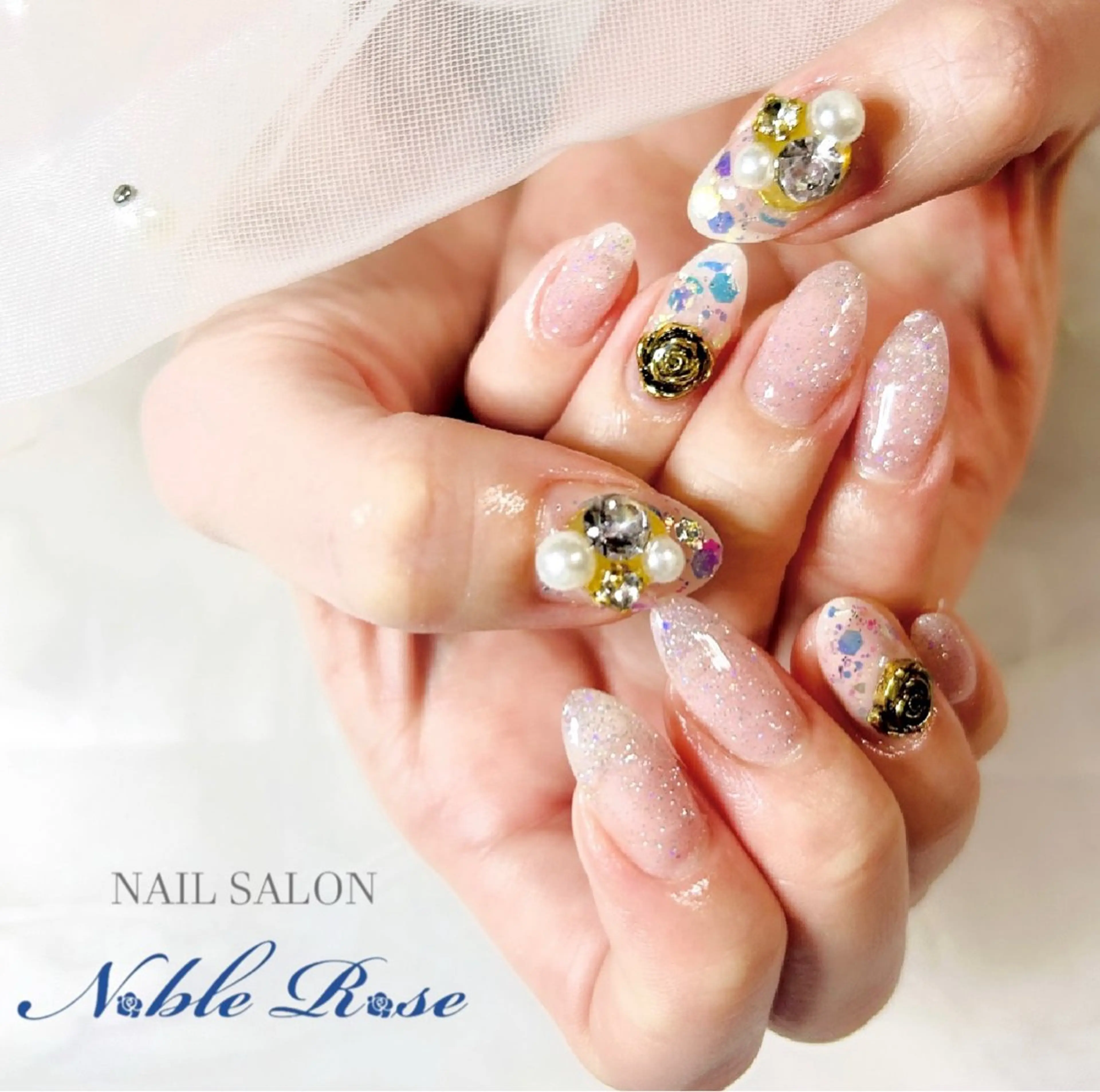 ネイル ハンドネイル Noble Rose🥀のネイルデザイン