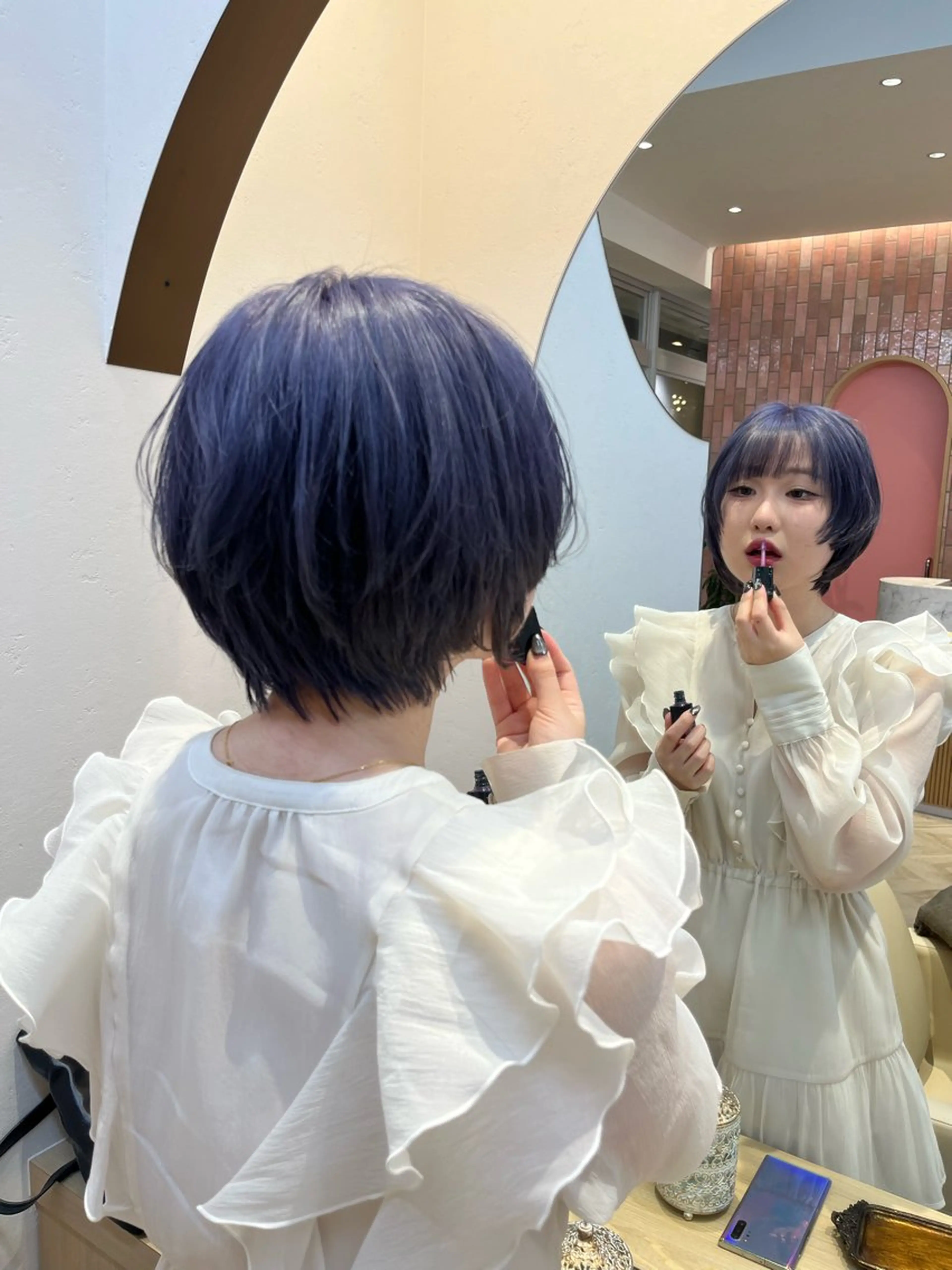 ショート カラー 柔らかい艶暖色 レイヤー🫧姫汝のヘアスタイル