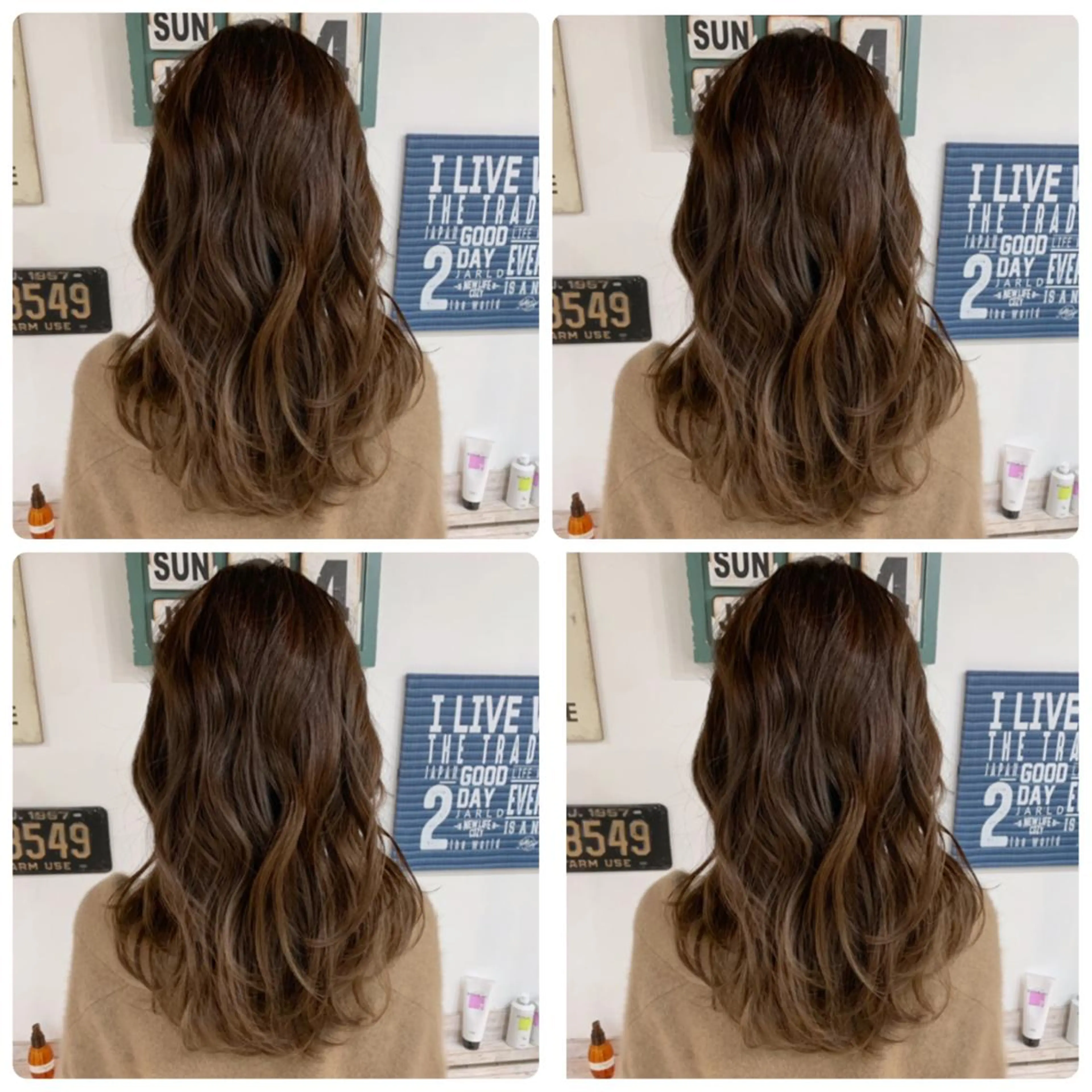 セミロング カラー カット ヘアカラー 京都大人女性ショート 徒歩1分/秋山のヘアスタイル