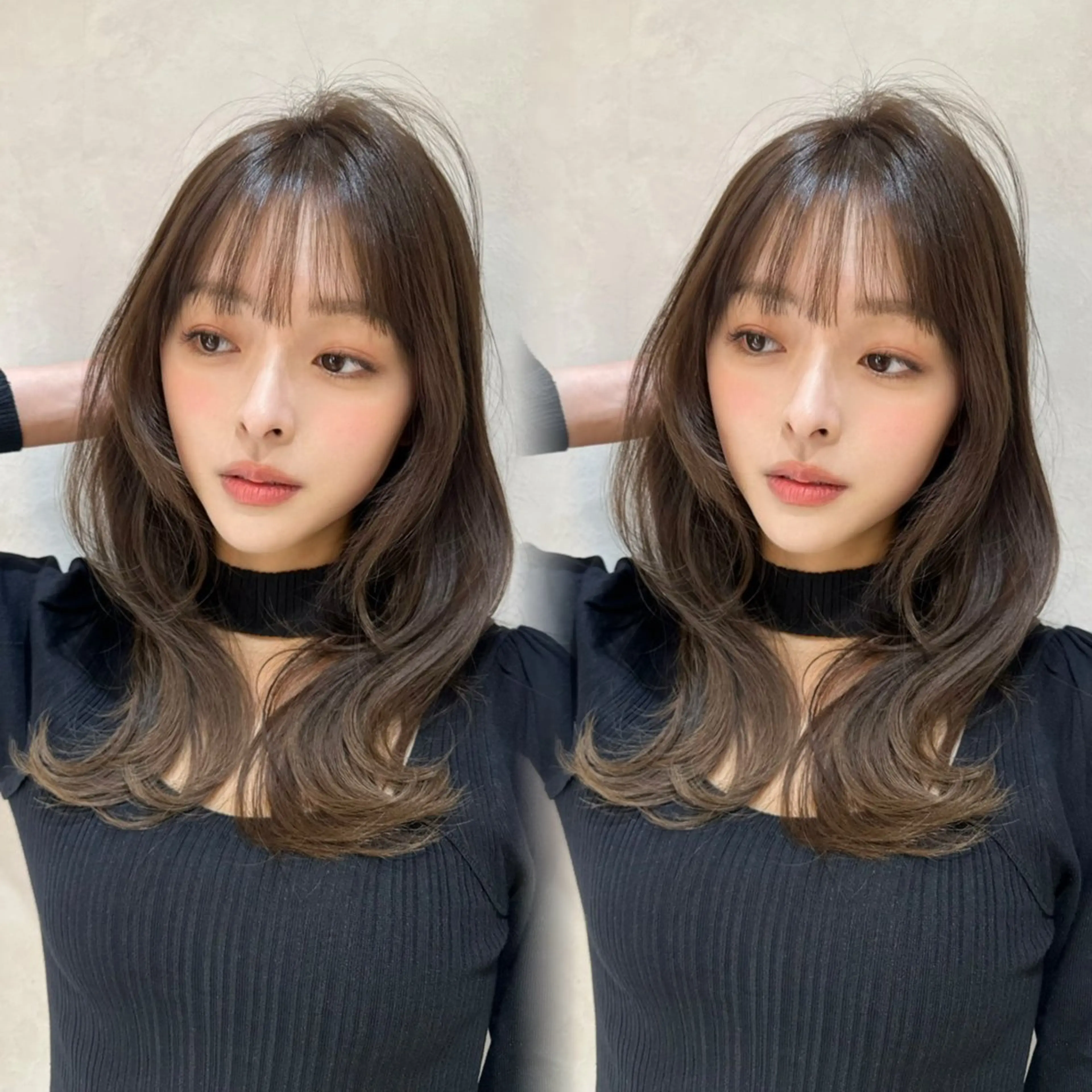 ミディアム カット ヘアカラー トリートメント lond rouge所属・レイヤーカット 美髪矯正　YUTOのヘアスタイル