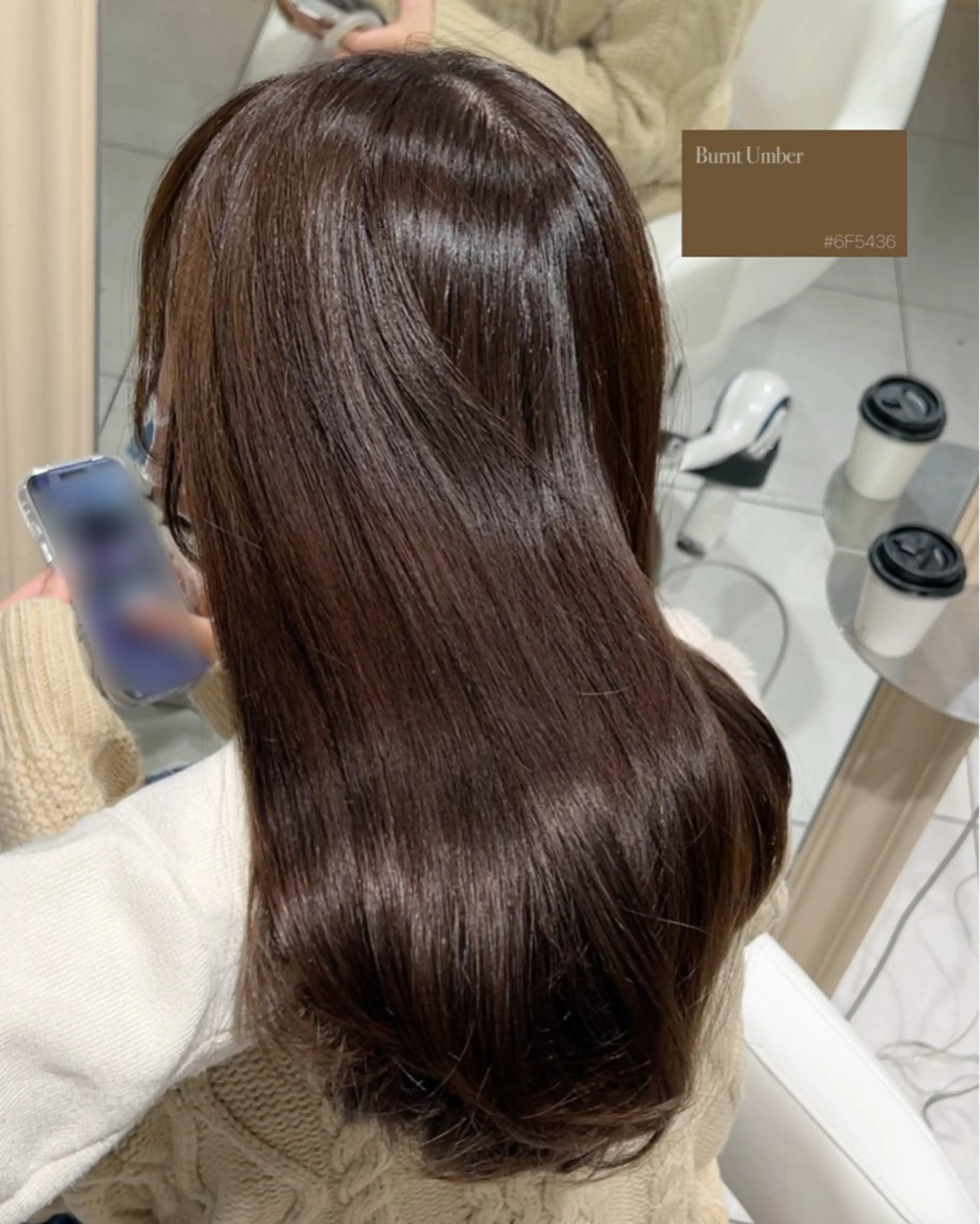 ロング ヘアカラー 結 菜のヘアスタイル