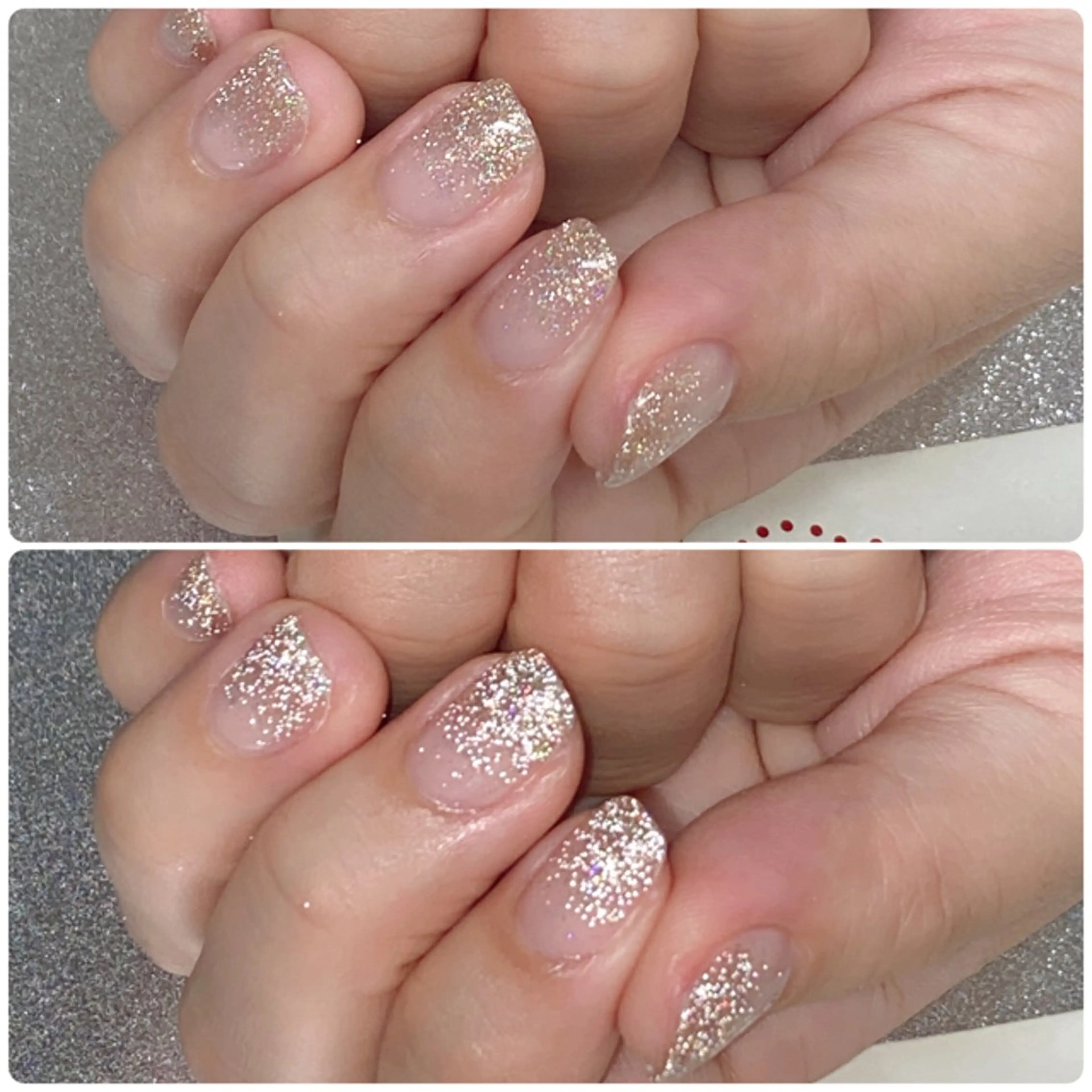 ネイル フラッシュネイル グラデーション ラメ(グリッター) ピンク ハンドネイル corazon所属・ネイリスト aicoのネイルデザイン