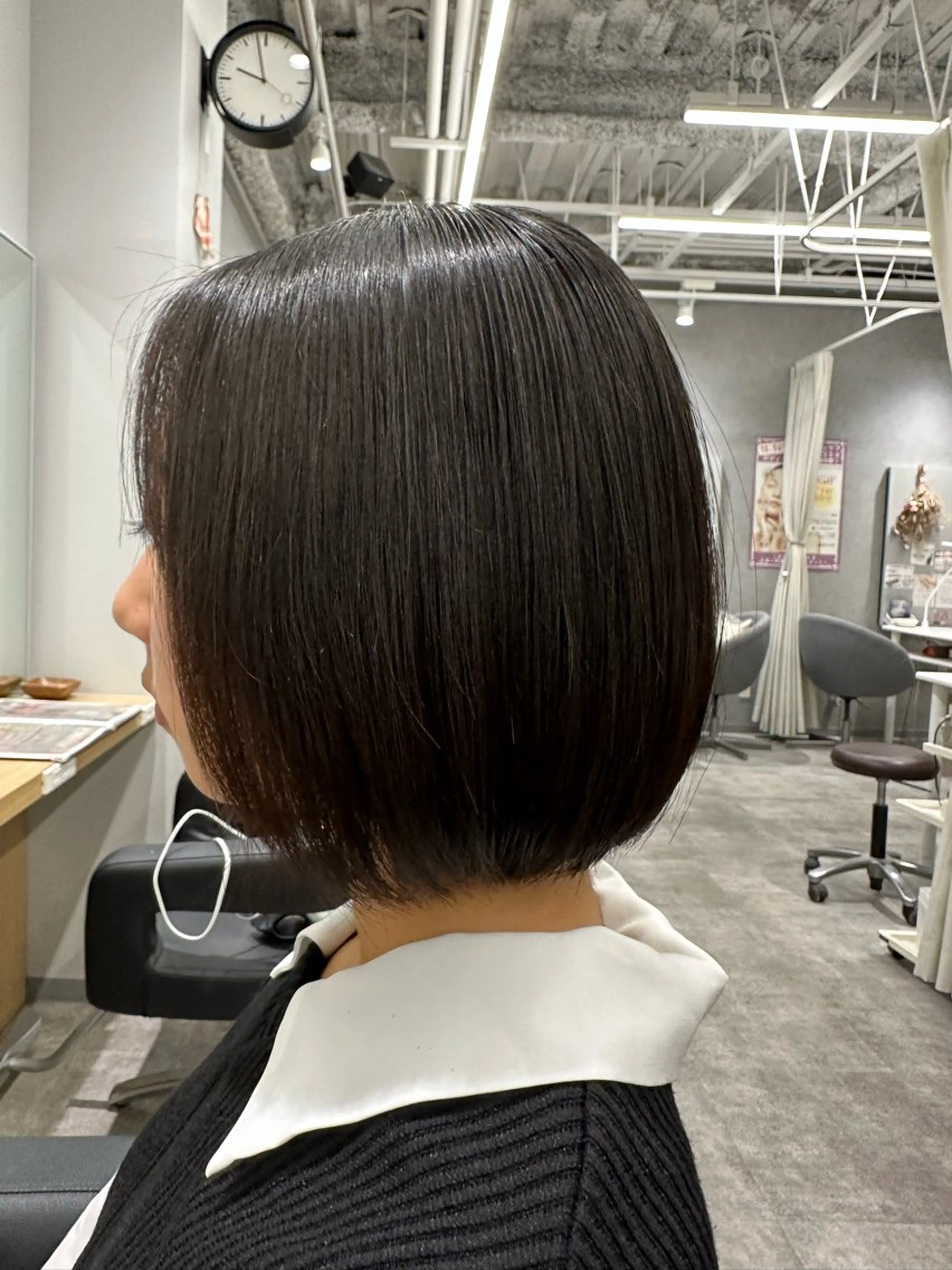 ショート 前下がりボブ ボブ カット ヘアカラー 巻ける髪質改善🫧ハ イライト/永田汰伊智のヘアスタイル
