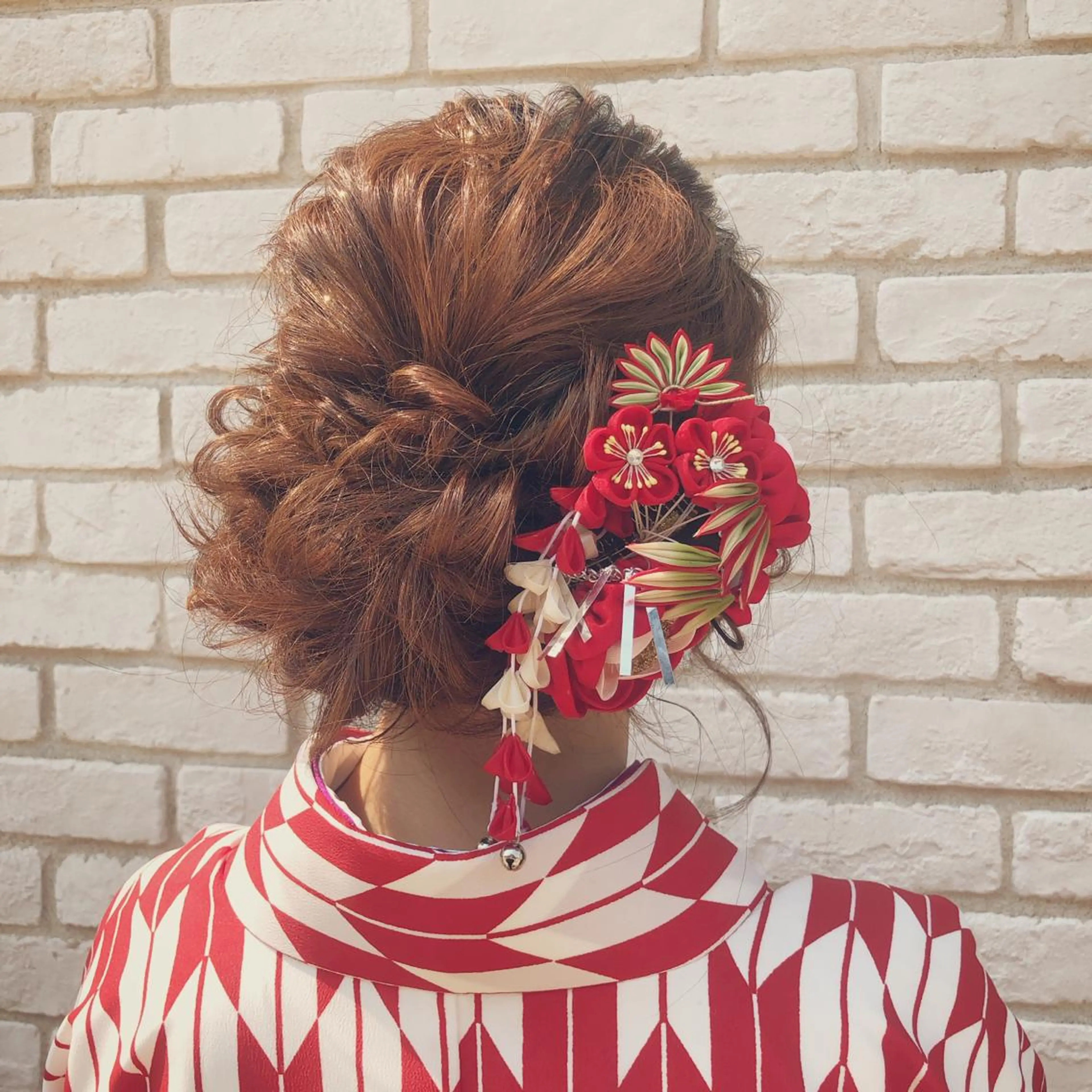 セミロング ヘアアレンジ 卒業式のヘアスタイル ヘアセット 原 麻耶のヘアスタイル