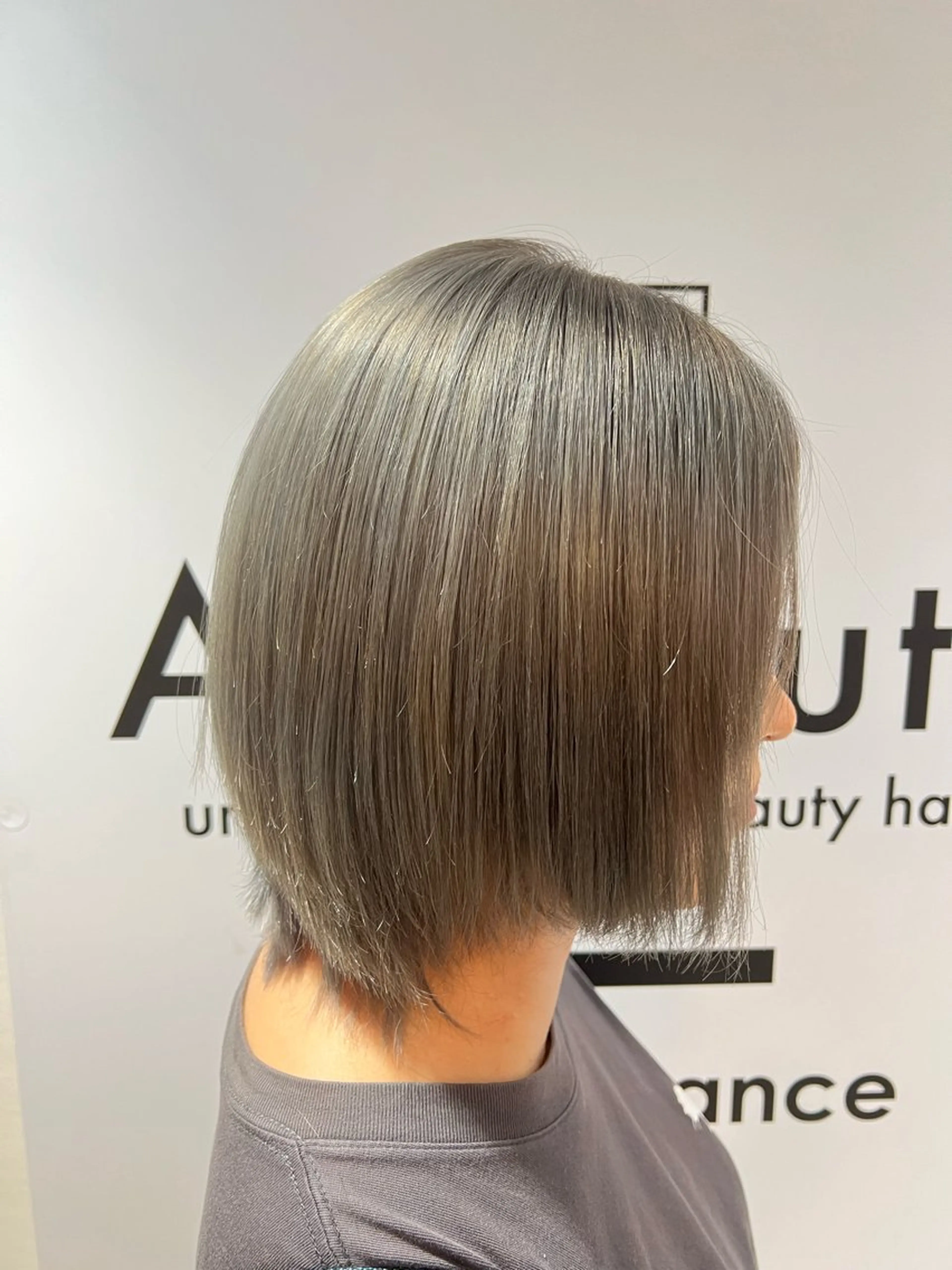 ミディアム カラー ブリーチ カットカラー縮毛 モデル募集/鈴木のヘアスタイル