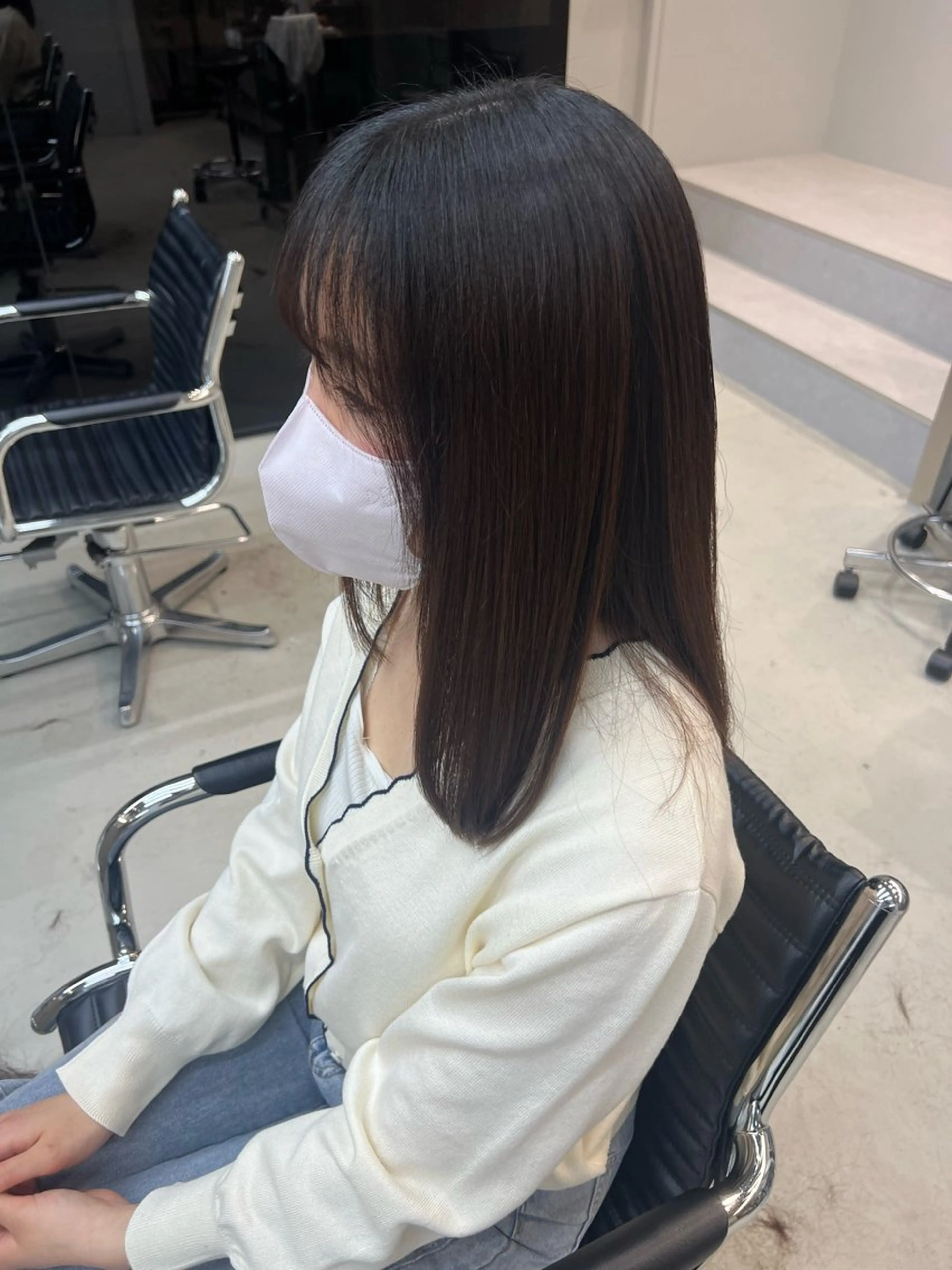 ミディアム カット 縮毛矯正 トリートメント 吉沢遣人/レイヤー 艶カラー/抜け感のヘアスタイル